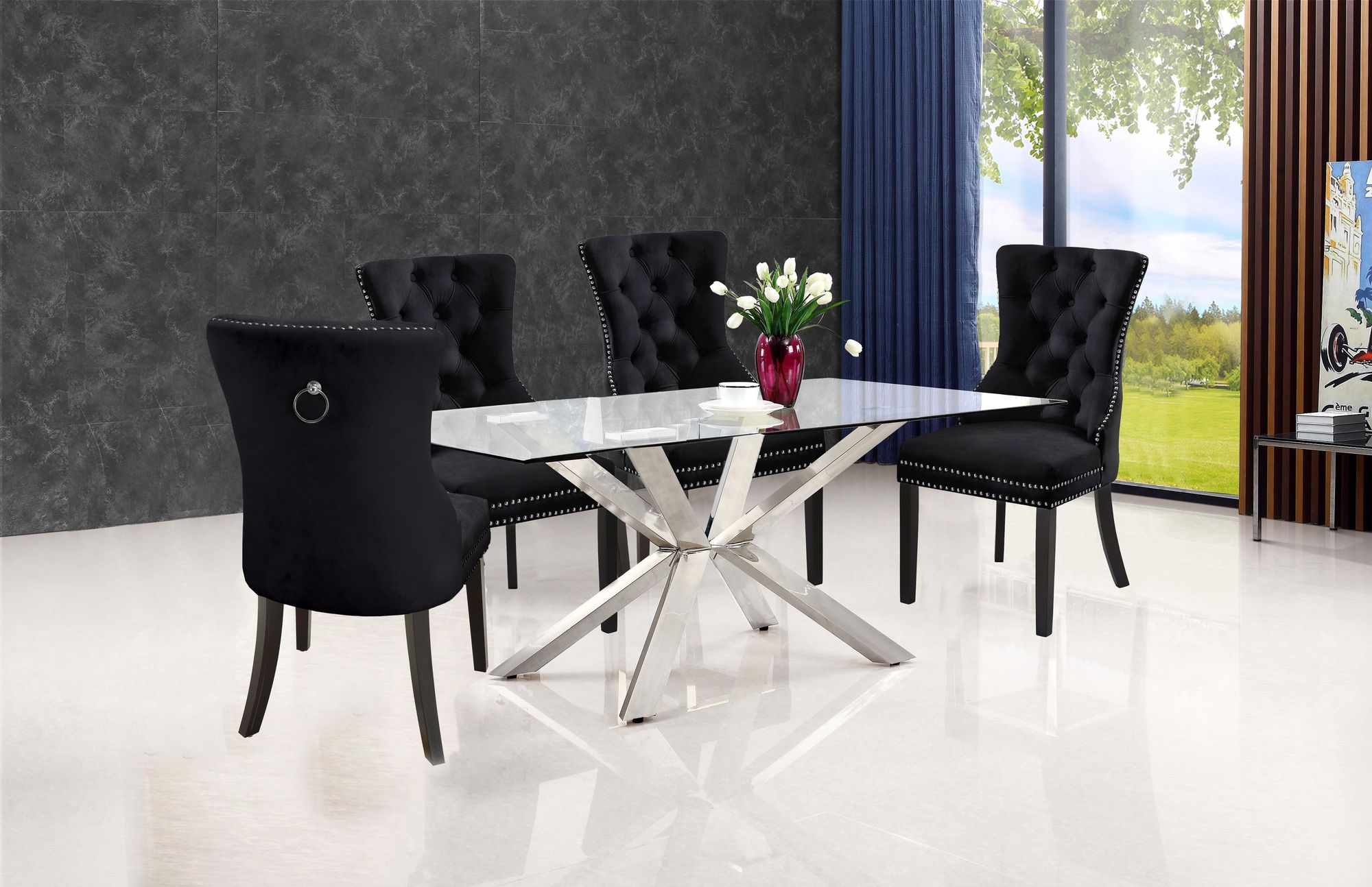 Nikki Velvet Dining Chair