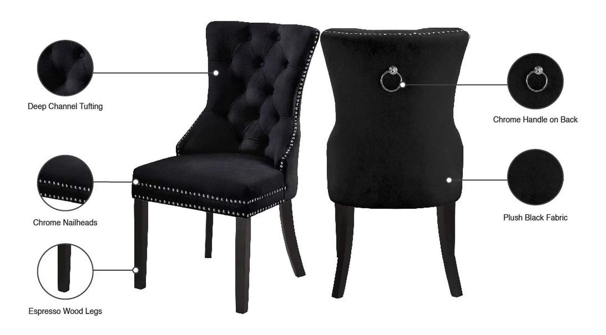 Nikki Velvet Dining Chair