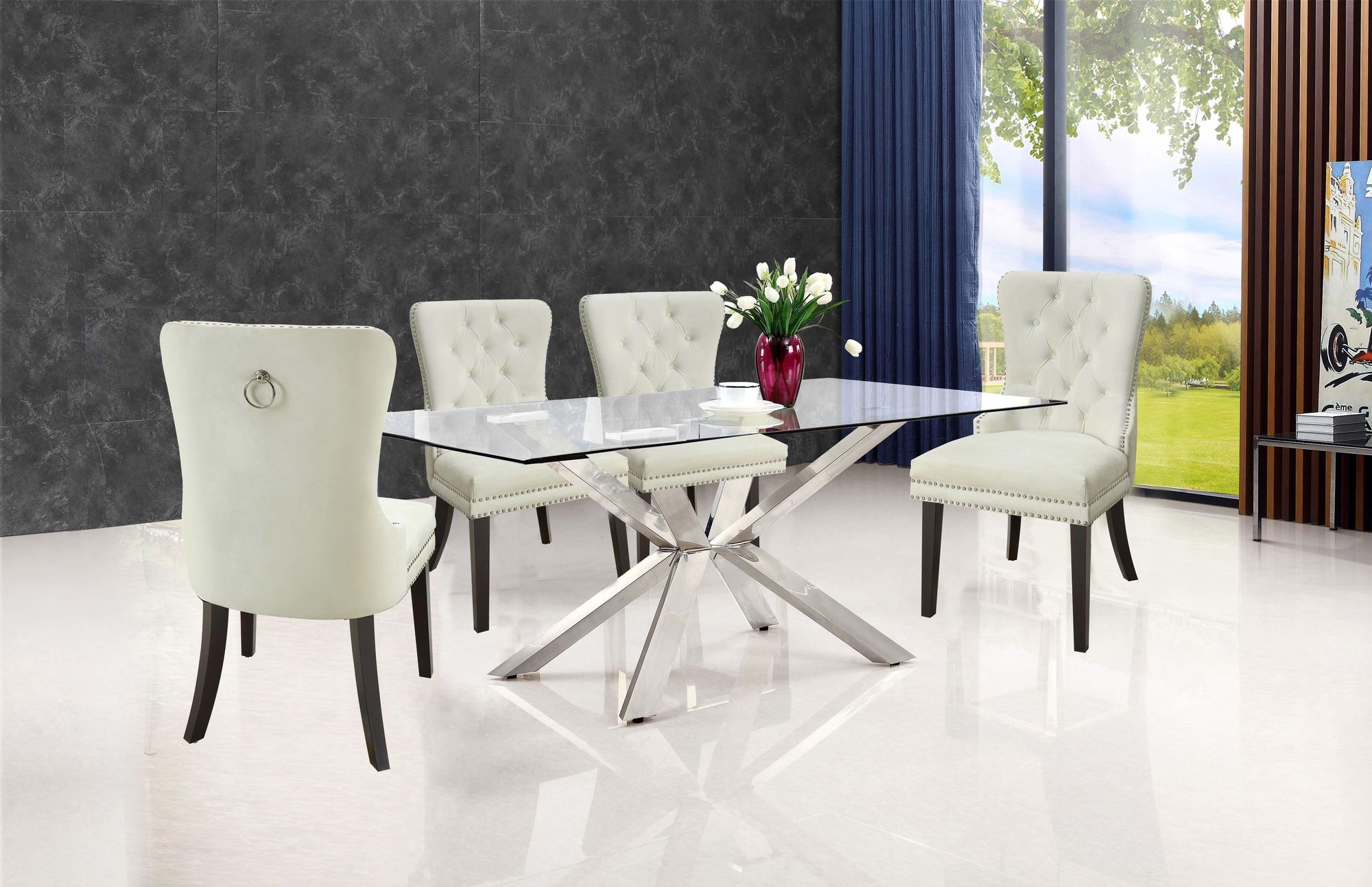 Nikki Velvet Dining Chair