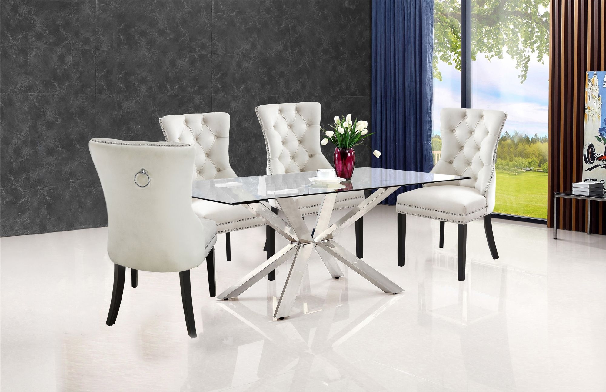 Nikki Velvet Dining Chair