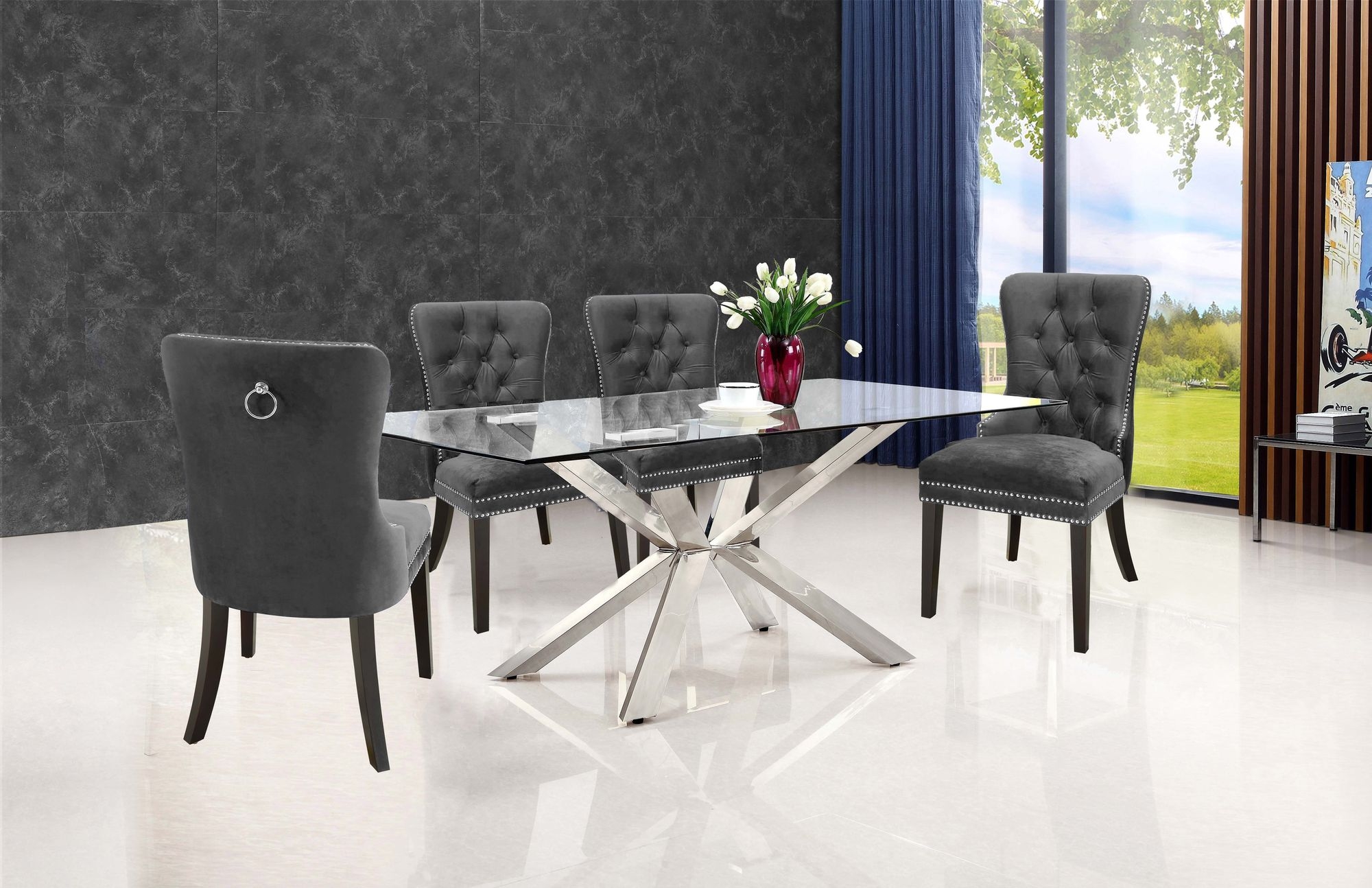 Nikki Velvet Dining Chair