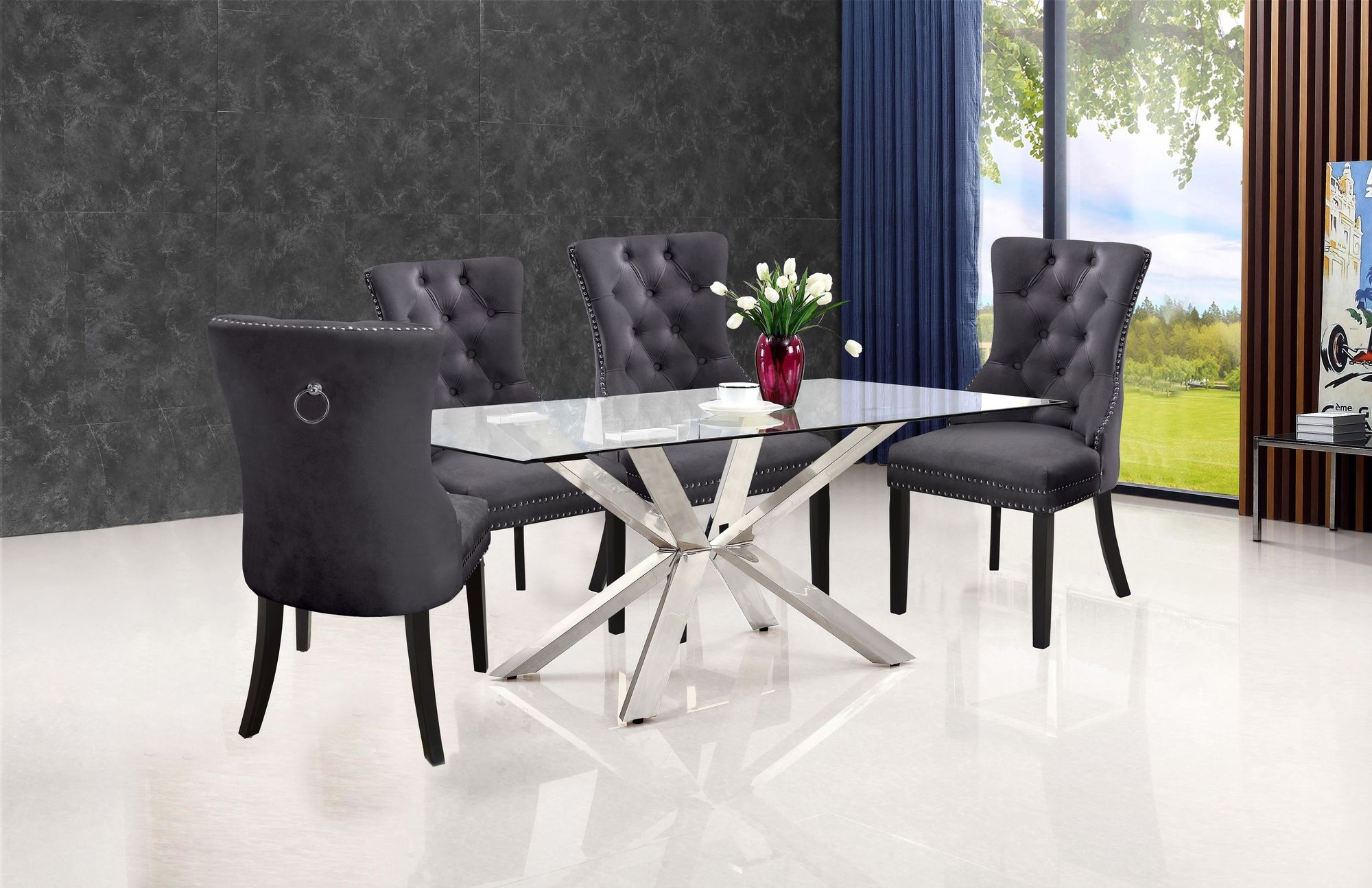 Nikki Velvet Dining Chair