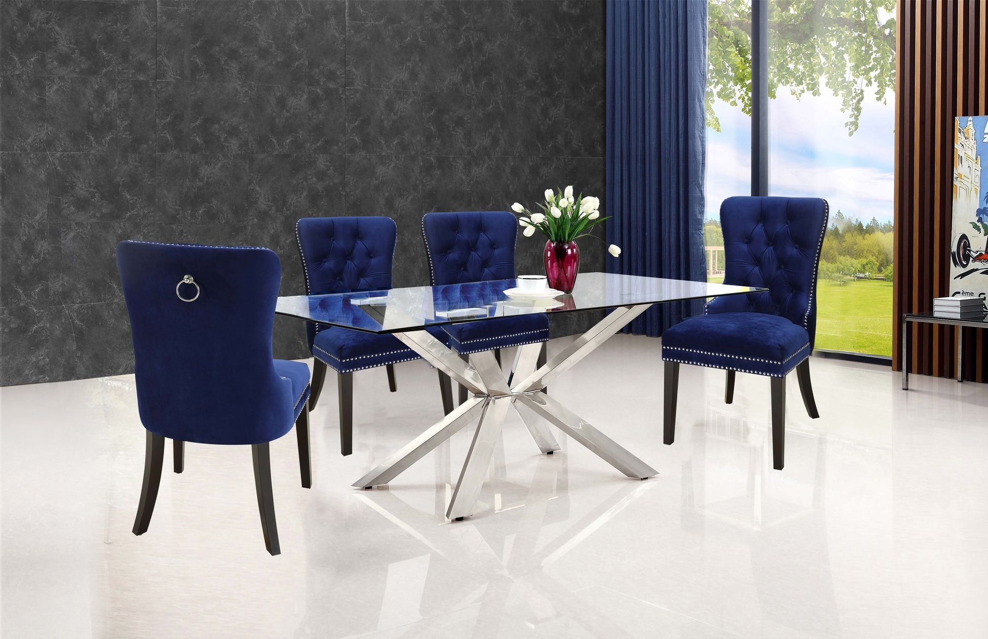 Nikki Velvet Dining Chair