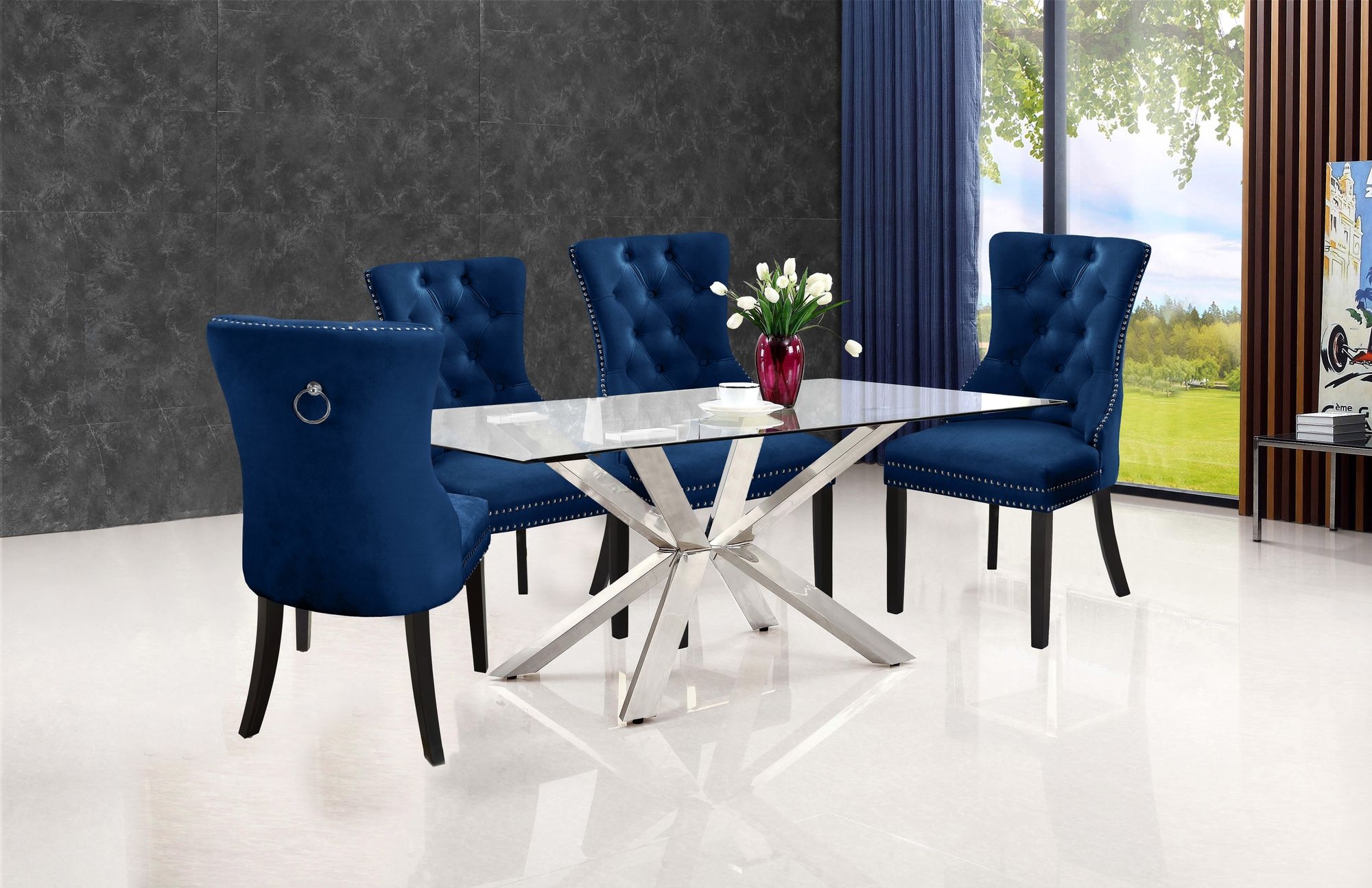 Nikki Velvet Dining Chair