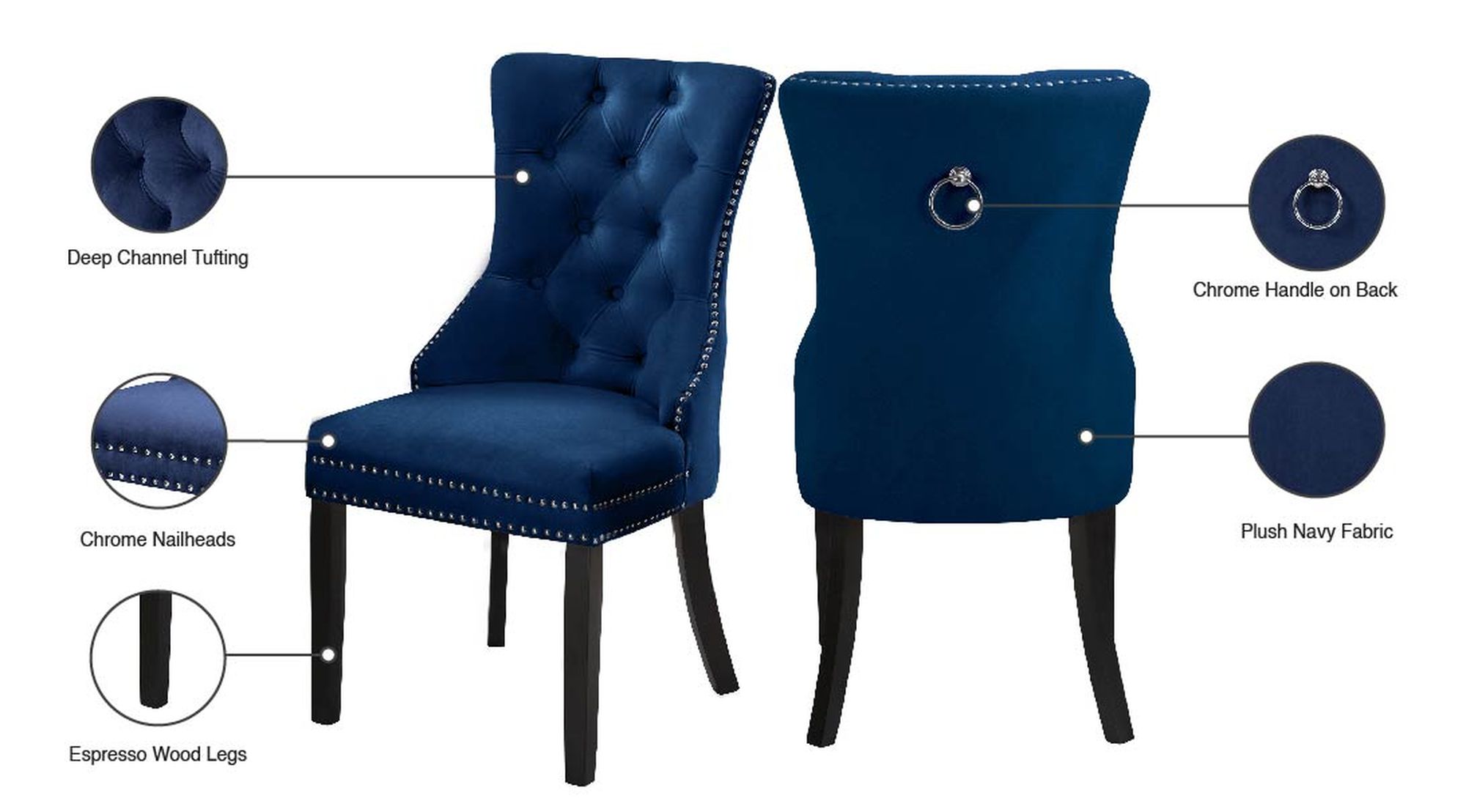 Nikki Velvet Dining Chair