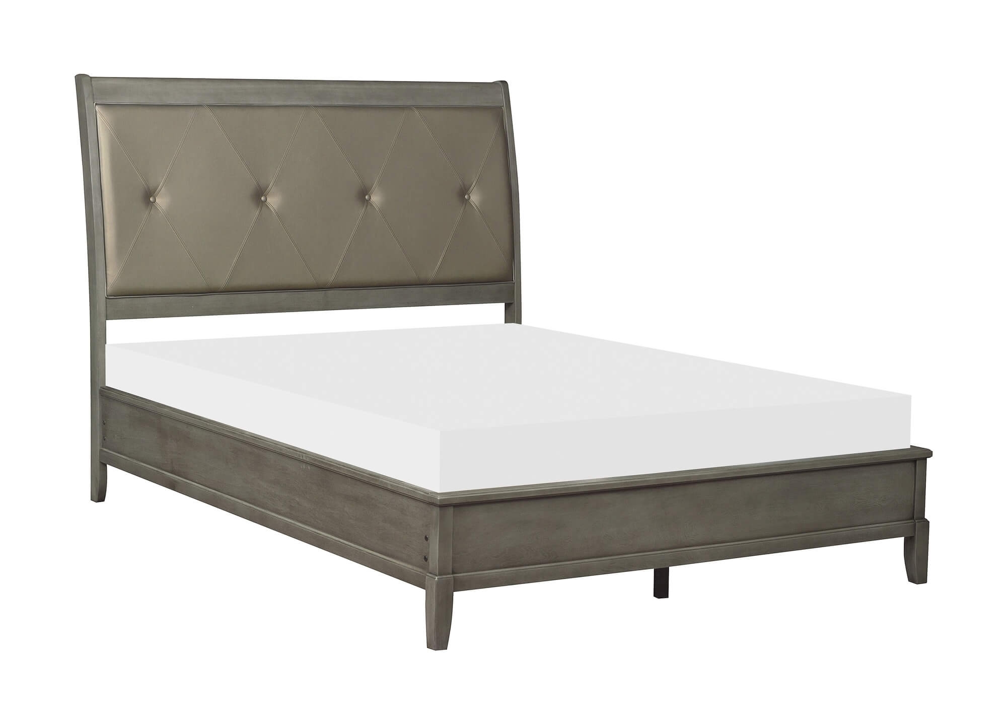 Cotterill Leatherette/Wood/Wood Veneer Tufted Bedroom Set