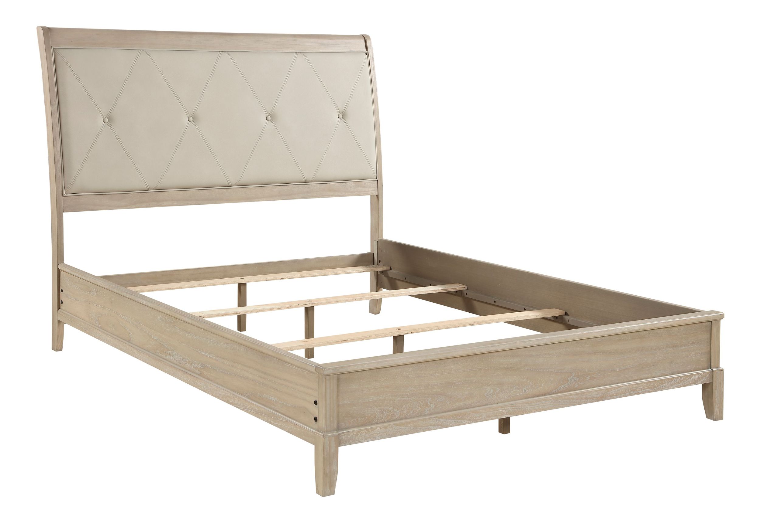 Cotterill Faux Leather/Wood Panel Bedroom Set