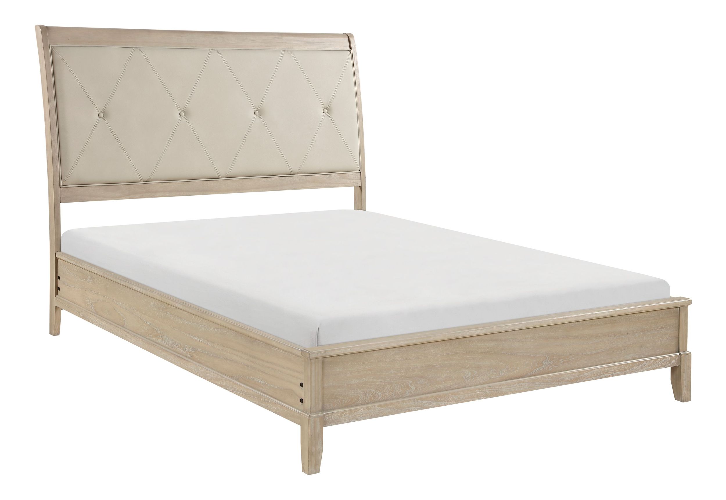 Cotterill Faux Leather/Wood Panel Bedroom Set