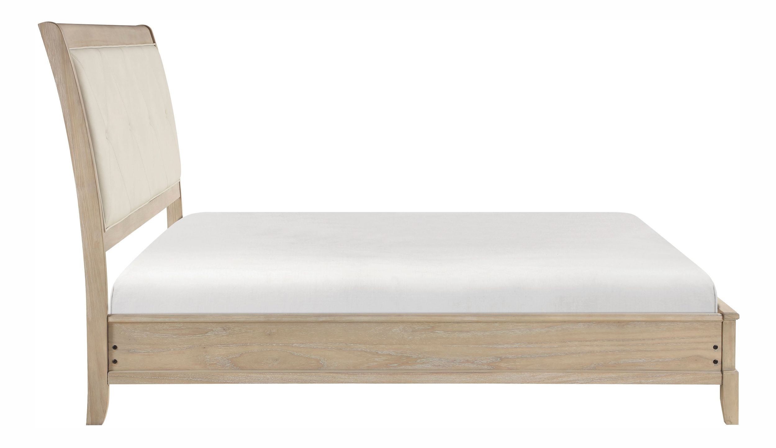 Cotterill Faux Leather/Wood Queen Panel Bed
