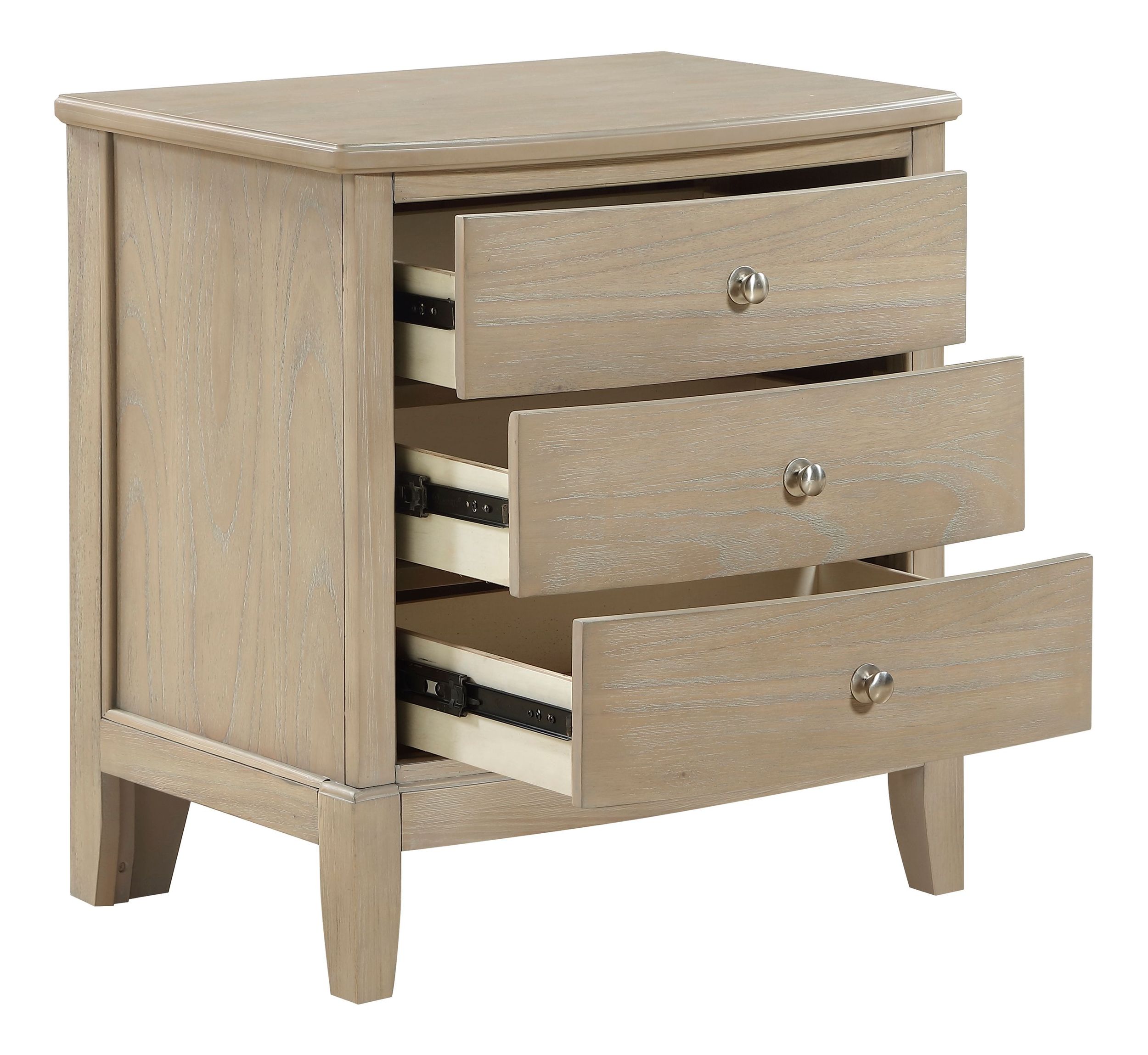 Cotterill Wood 3-Drawer Night Stand