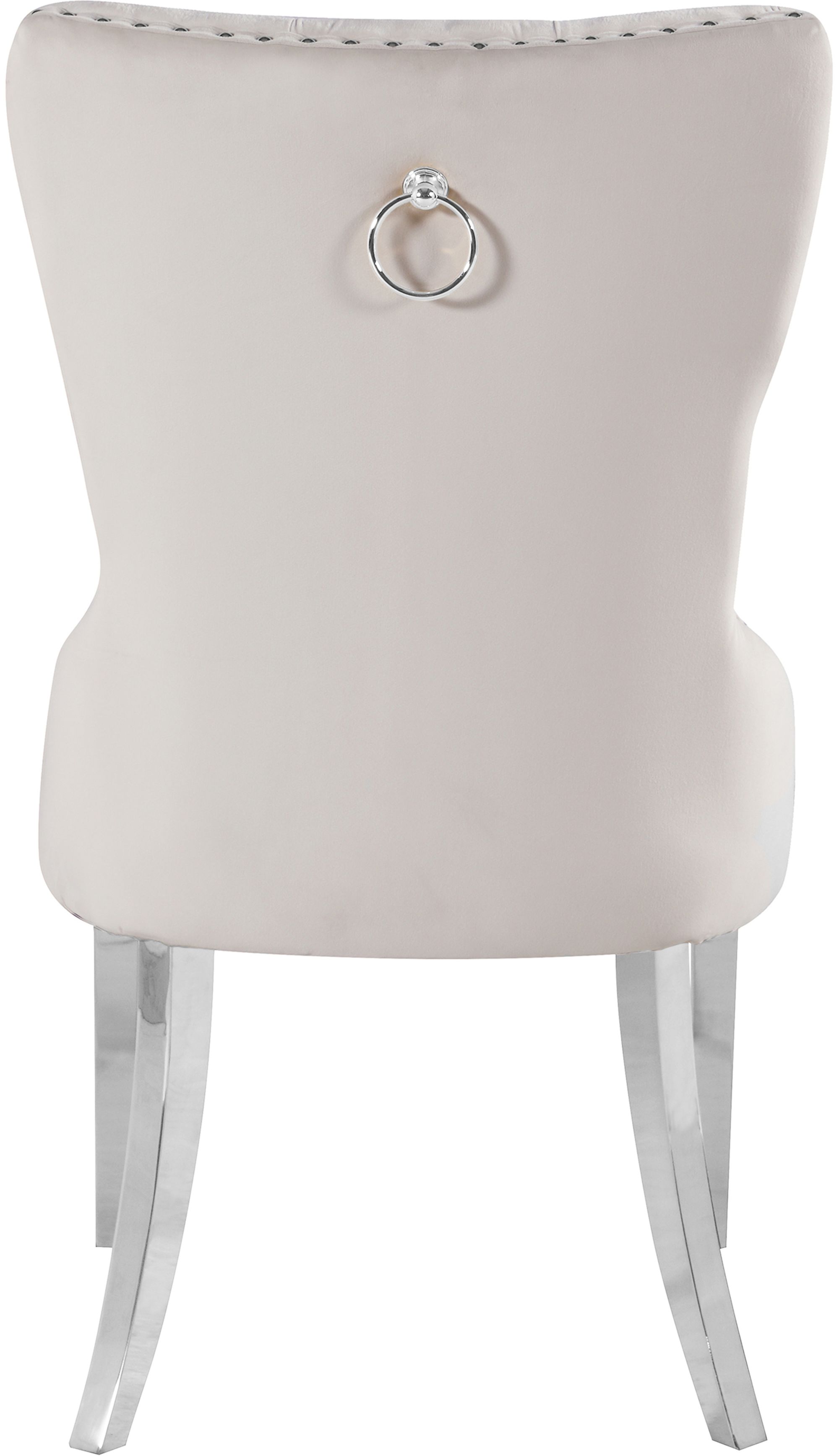 Carmen Velvet Dining Chair with Chrome Metal Legs