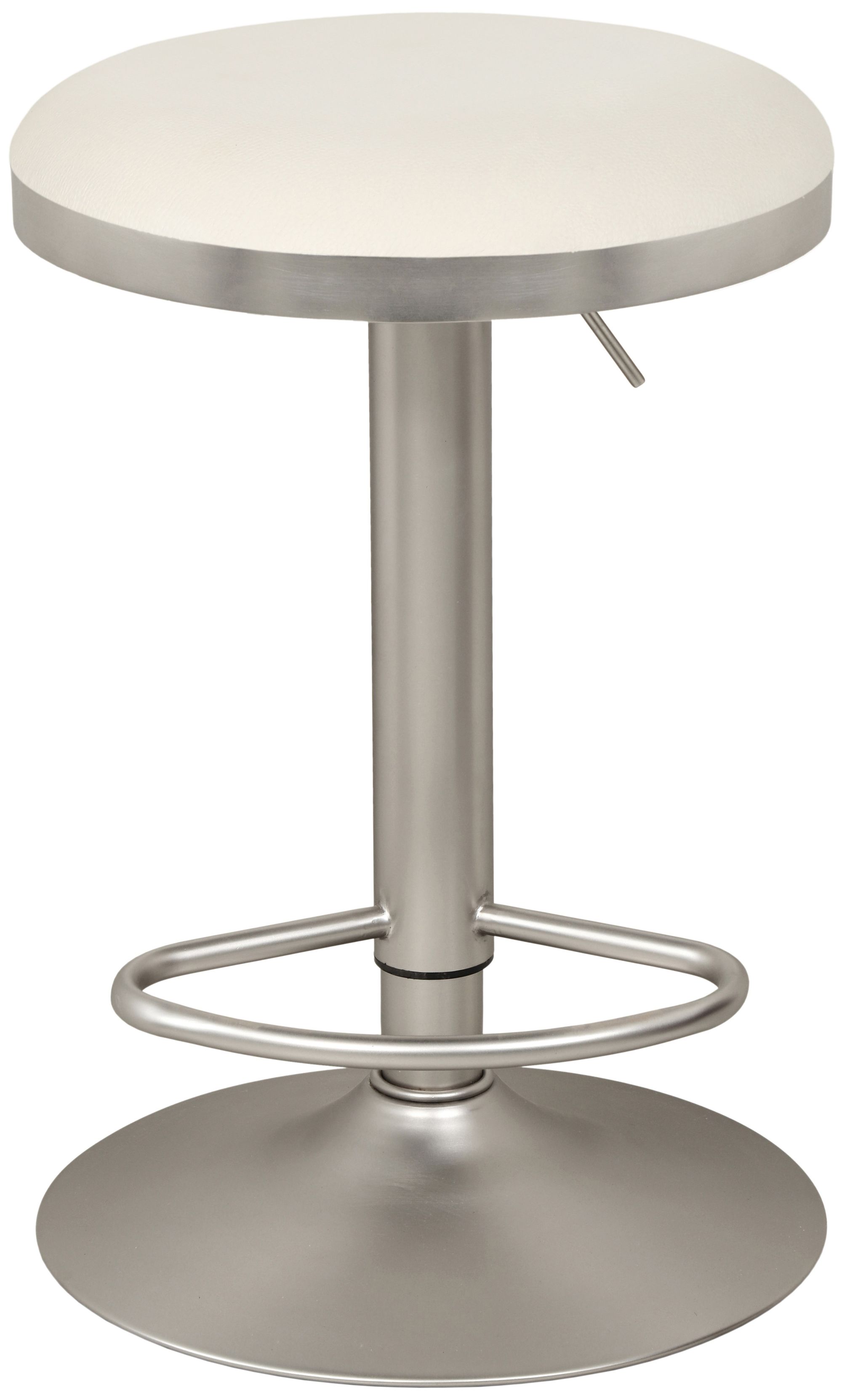 Brody Velvet Adjustable Swivel Stool with Brushed Chrome Base