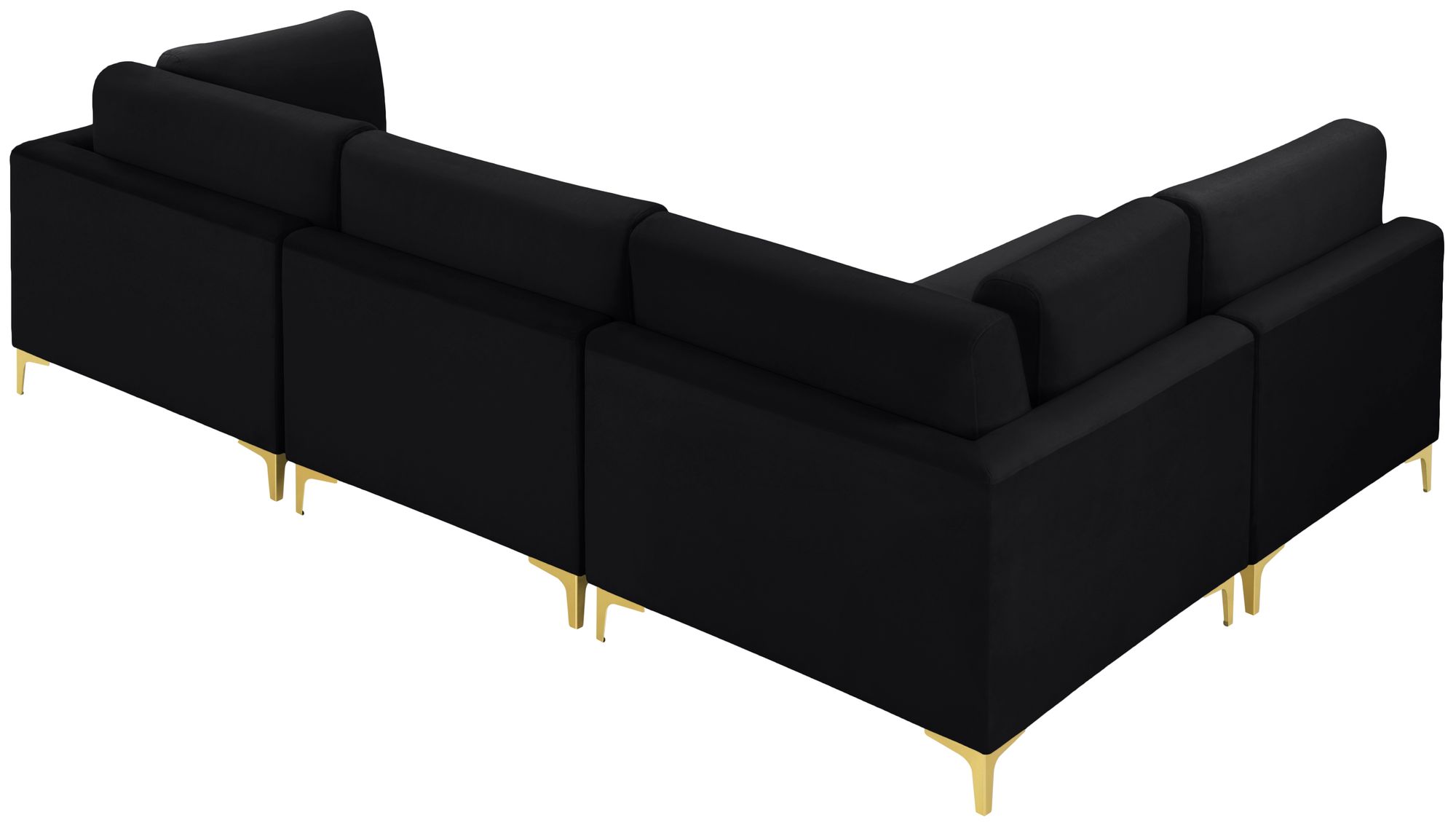Julia 108.5" 4-Piece Velvet Modular Corner Sectional