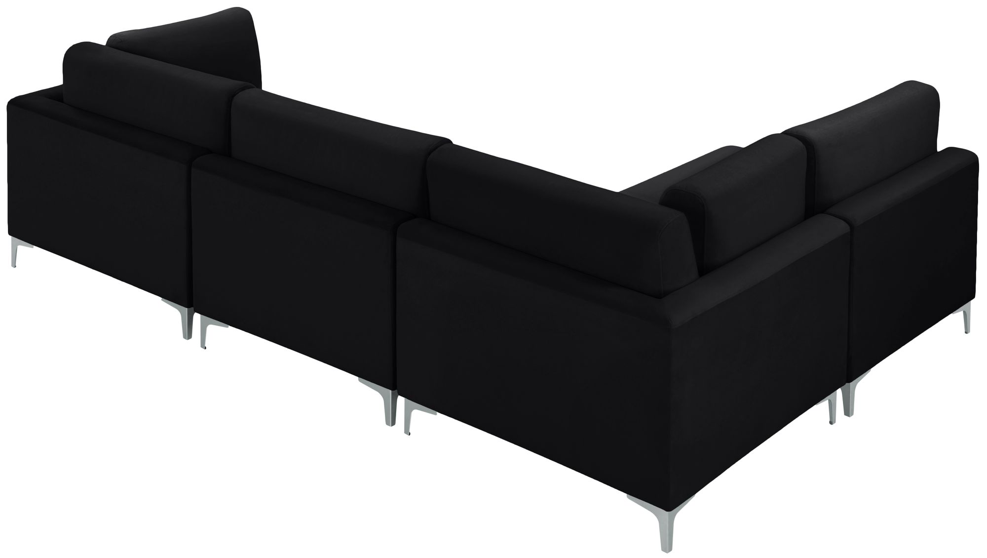 Julia 108.5" 4-Piece Velvet Modular Corner Sectional