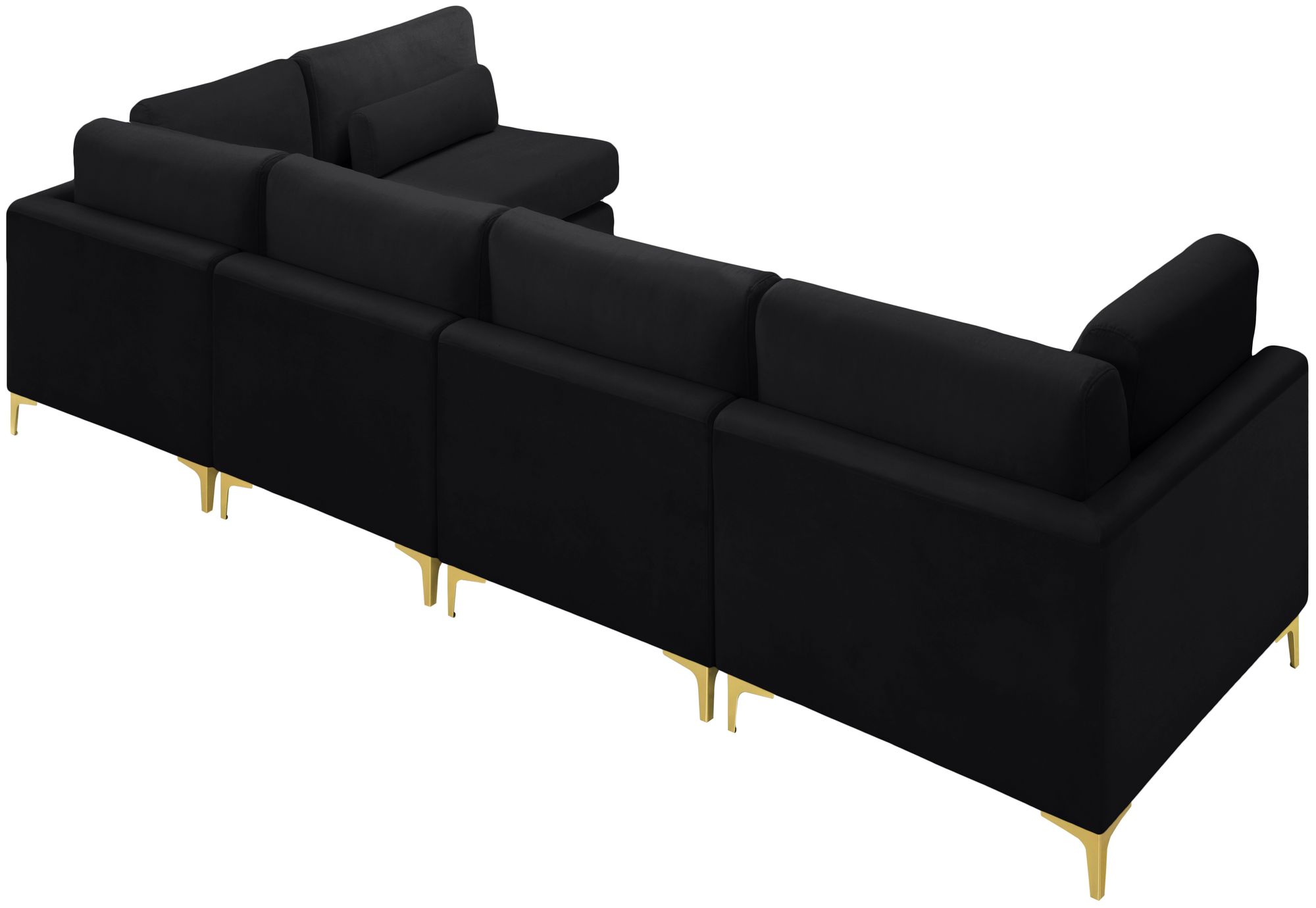 Julia 142" 5-Piece Velvet Modular Sectional