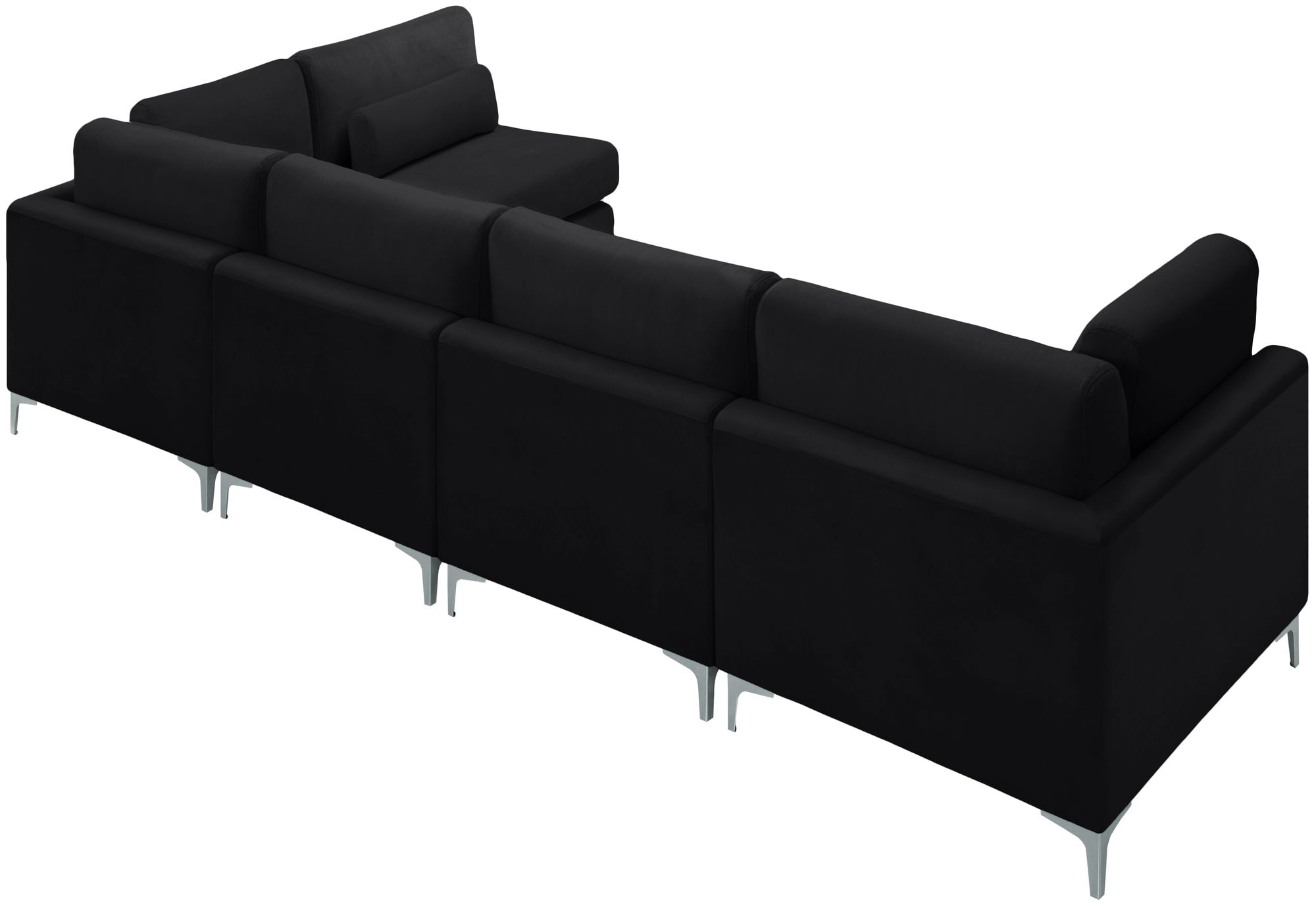 Julia 142" 5-Piece Velvet Modular Sectional