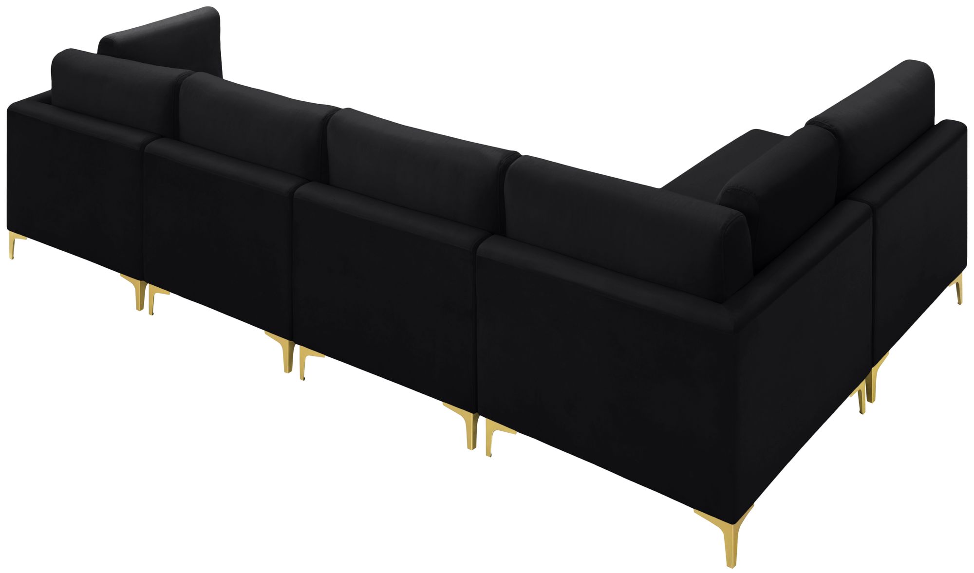Julia 142" 5-Piece Velvet Modular Sectional