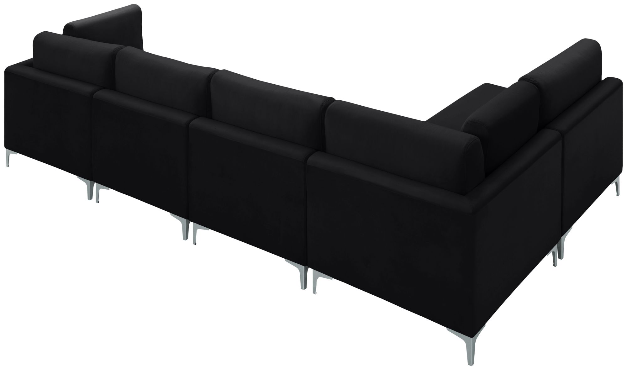 Julia 142" 5-Piece Velvet Modular Sectional