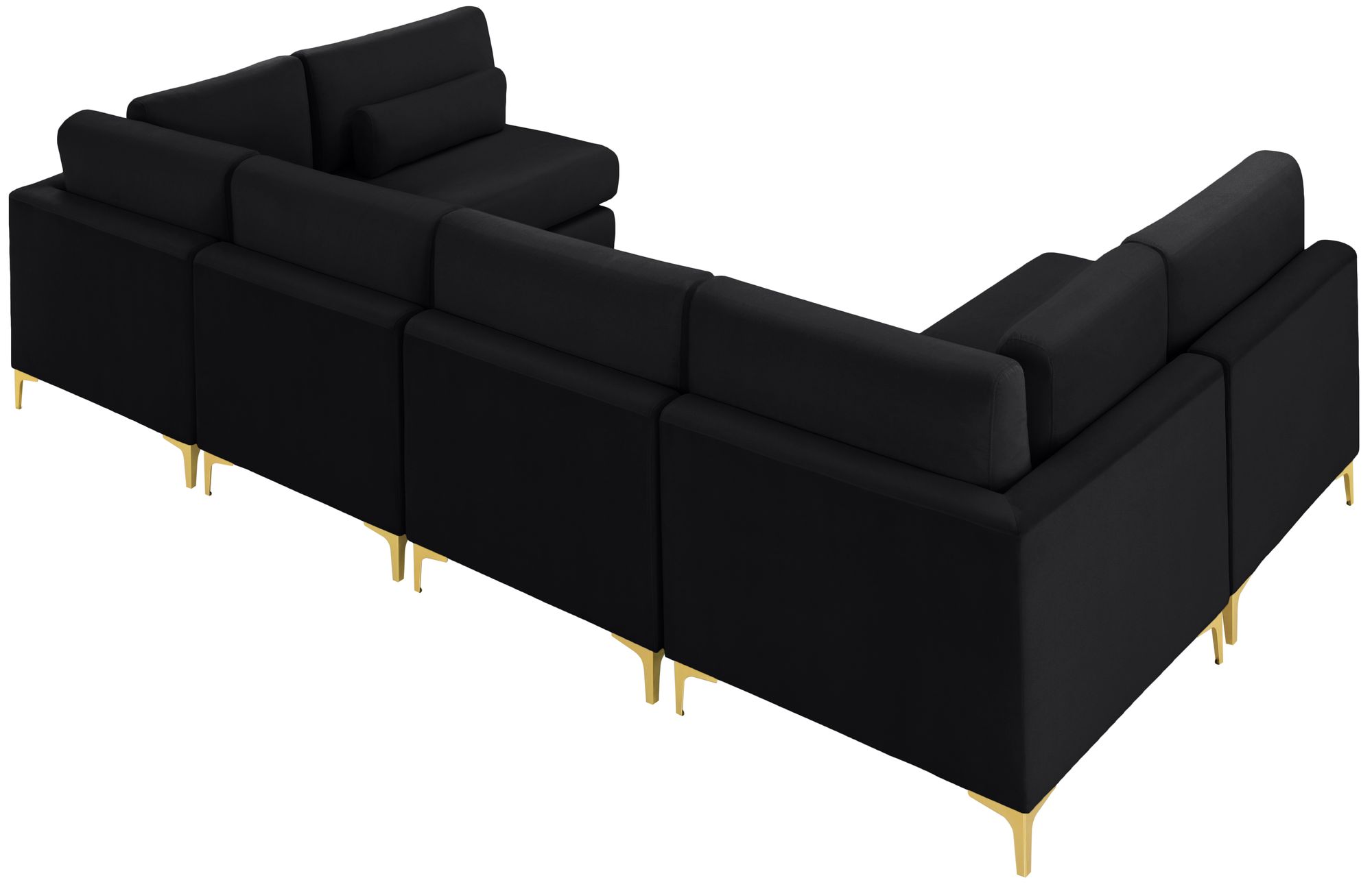 Julia 142" 6-Piece Velvet Modular U-Shape Sectional