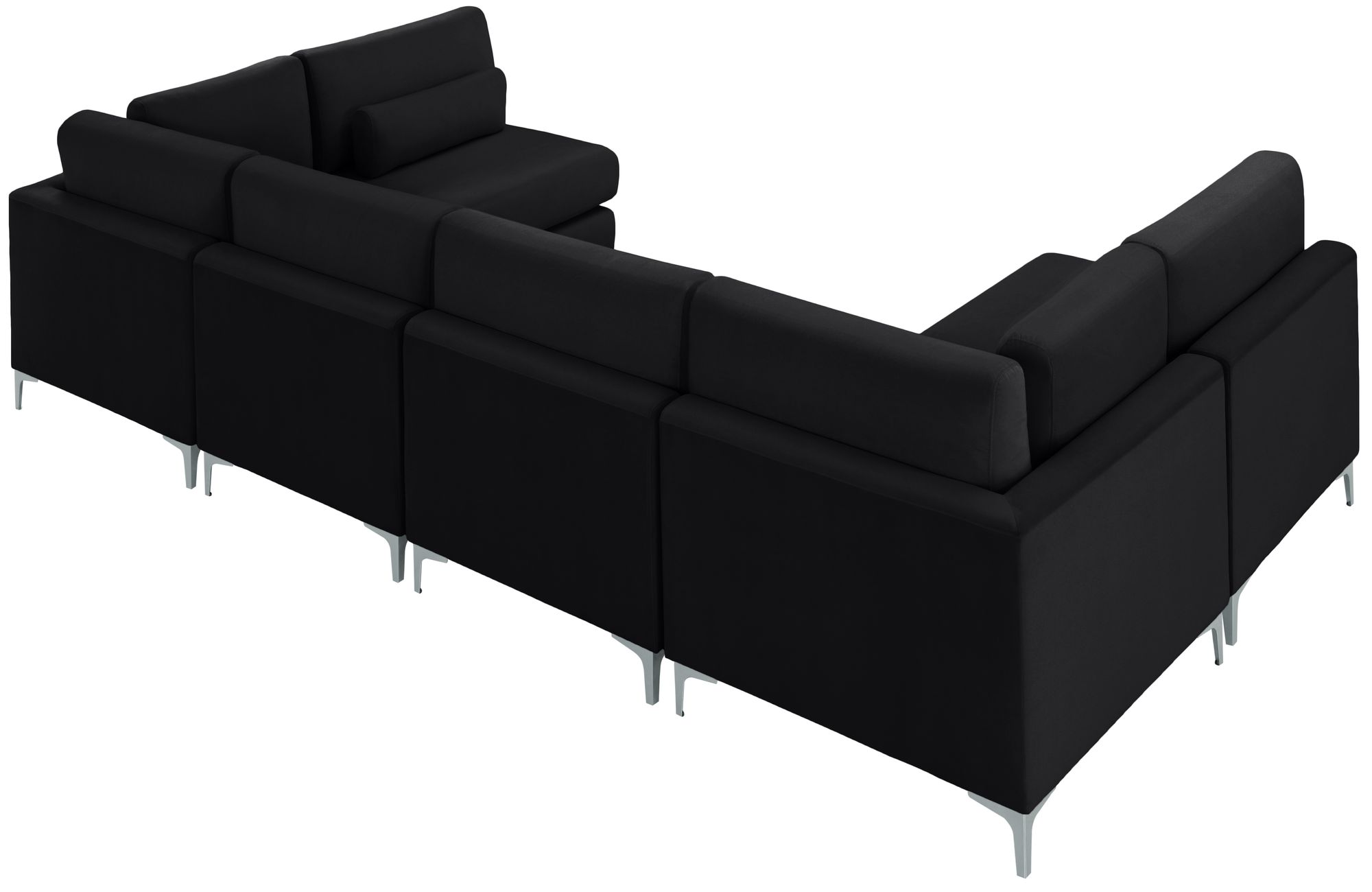 Julia 142" 6-Piece Velvet Modular U-Shape Sectional