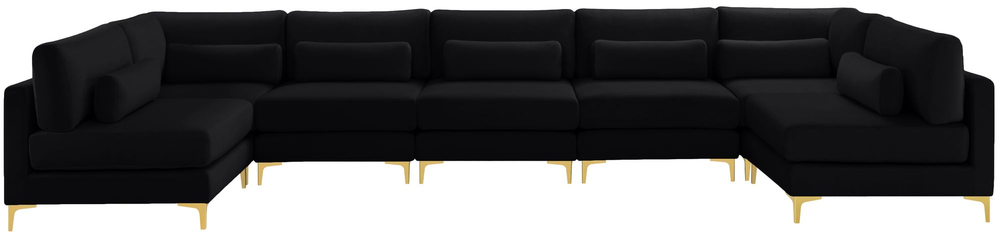 Julia 175.5" 7-Piece Velvet Modular Sectional
