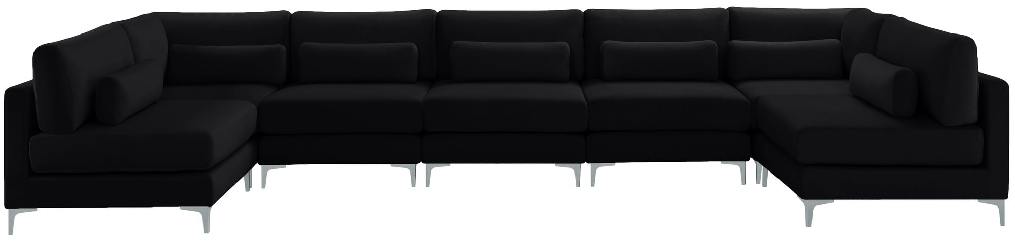 Julia 175.5" 7-Piece Velvet Modular Sectional