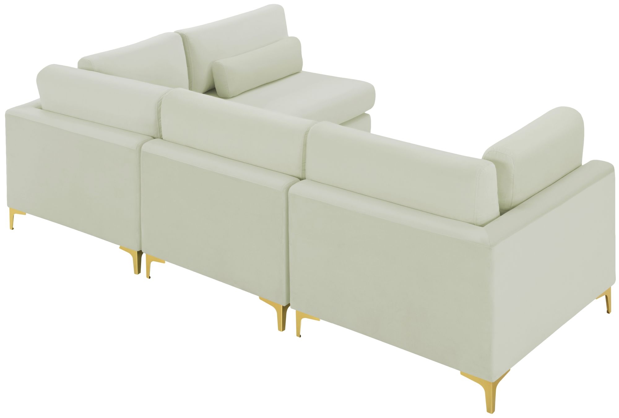 Julia 108.5" 4-Piece Velvet Modular Corner Sectional