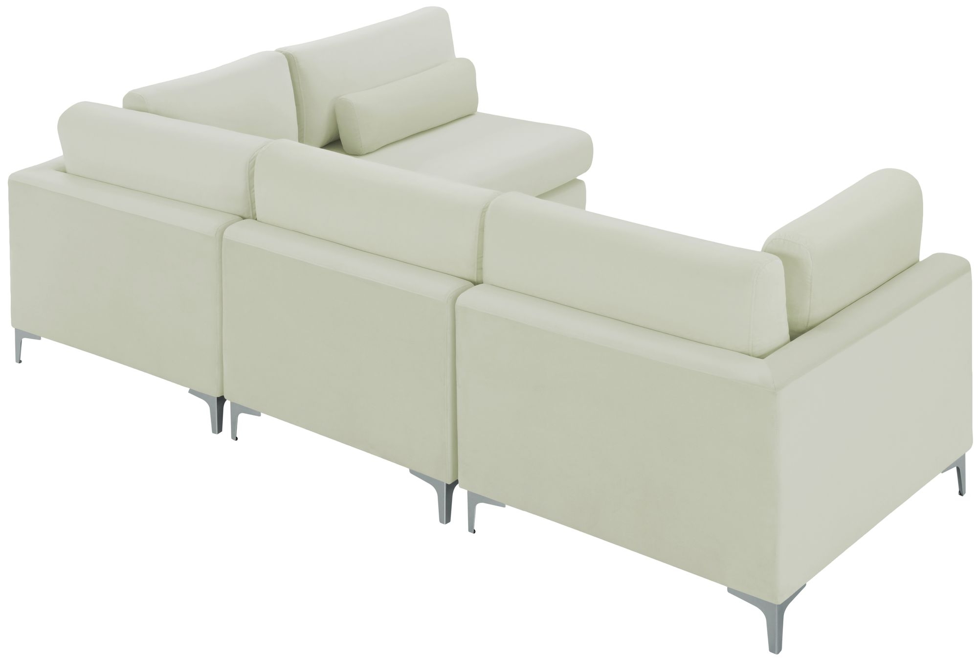 Julia 108.5" 4-Piece Velvet Modular Corner Sectional