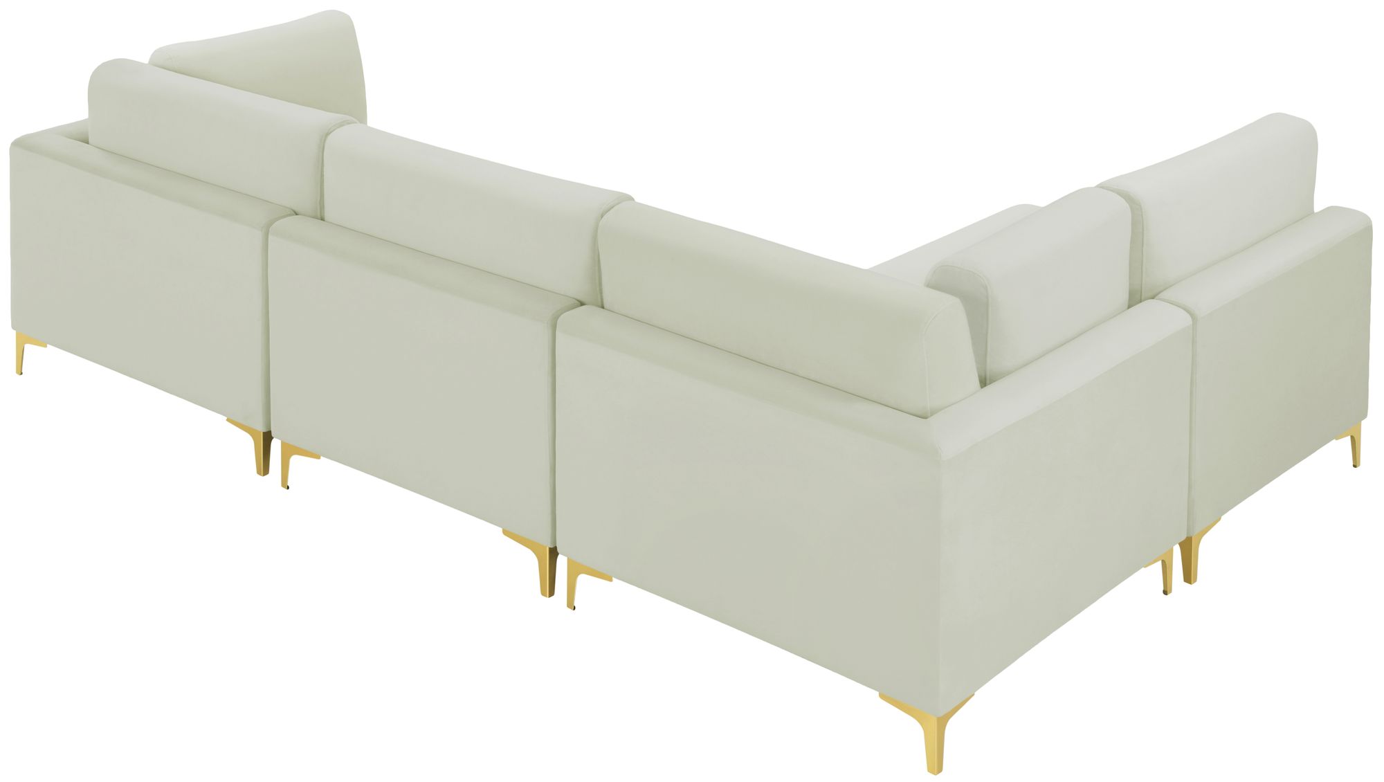 Julia 108.5" 4-Piece Velvet Modular Corner Sectional
