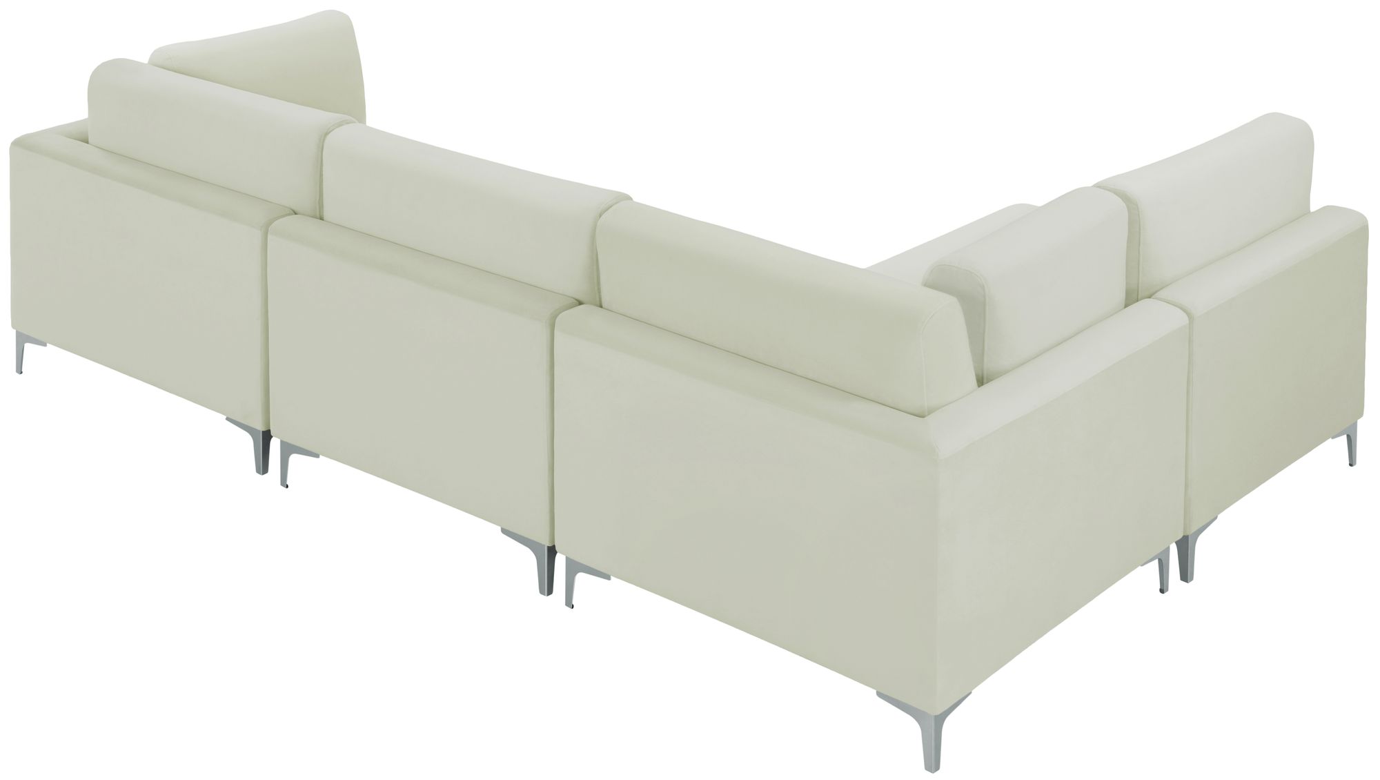 Julia 108.5" 4-Piece Velvet Modular Corner Sectional