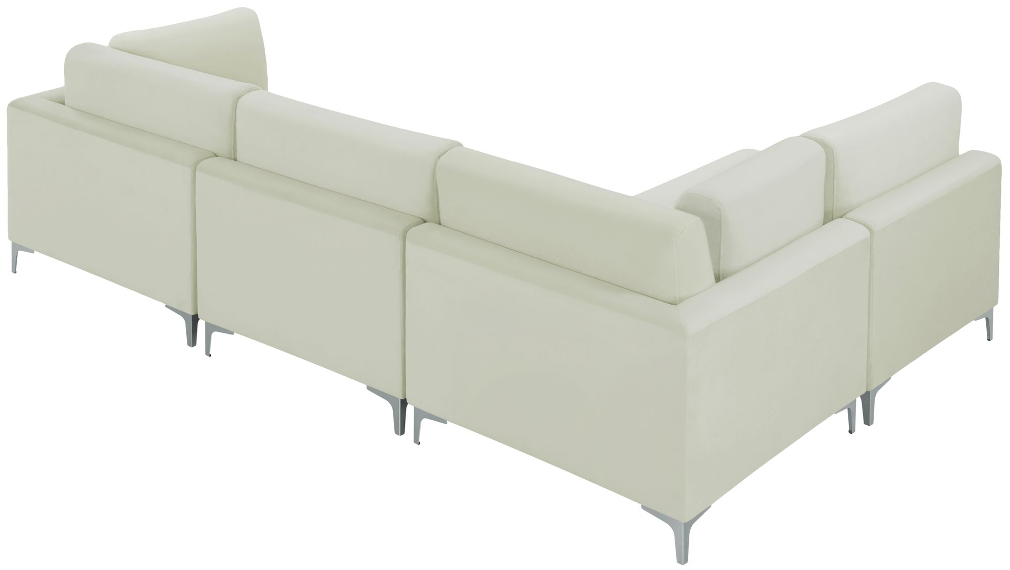 Julia 108.5" 4-Piece Velvet Modular Corner Sectional