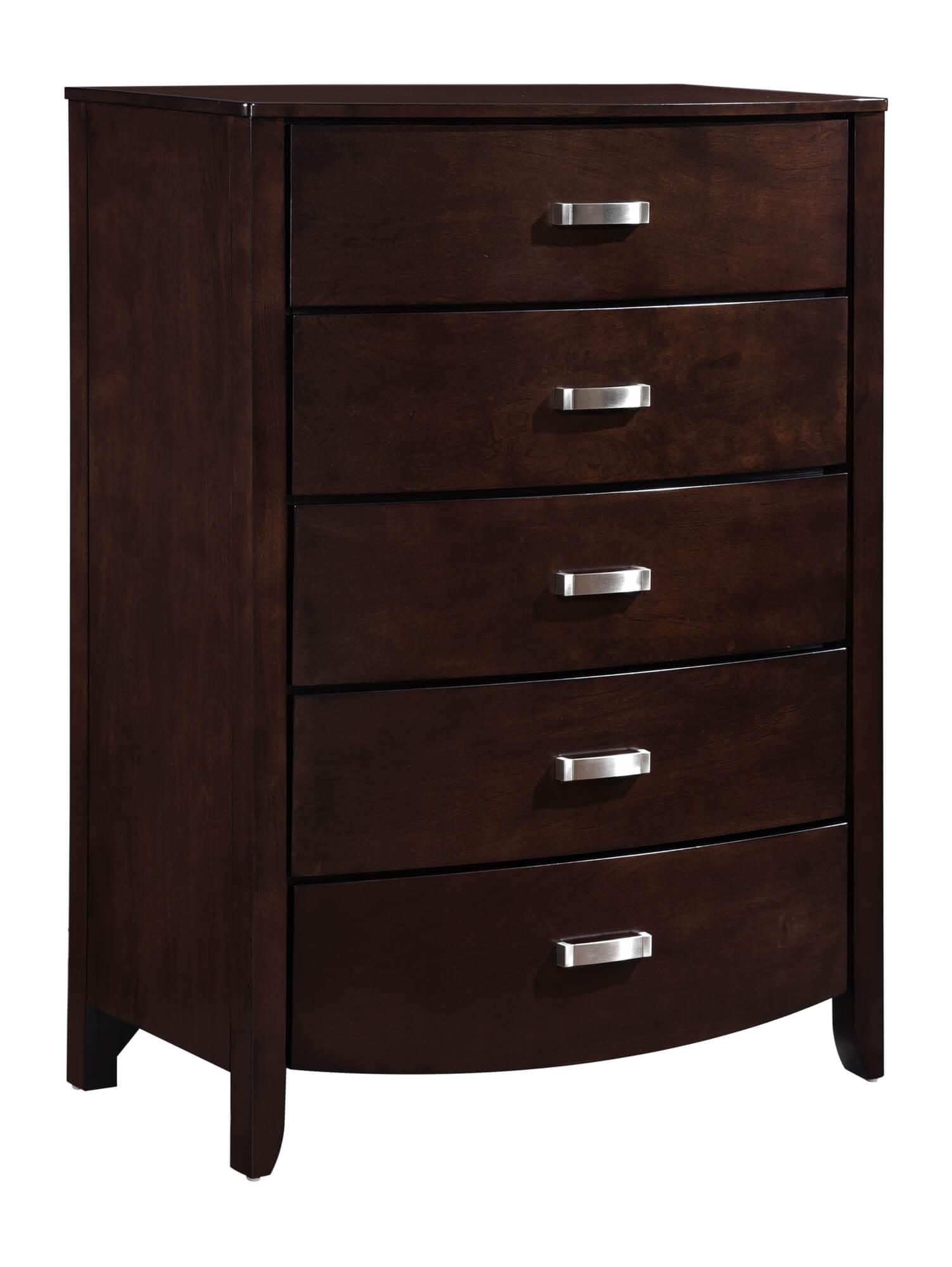 Lyric Leatherette/Wood/Wood Veneer Sleigh Platform Bedroom Set w/ Footboard Storage