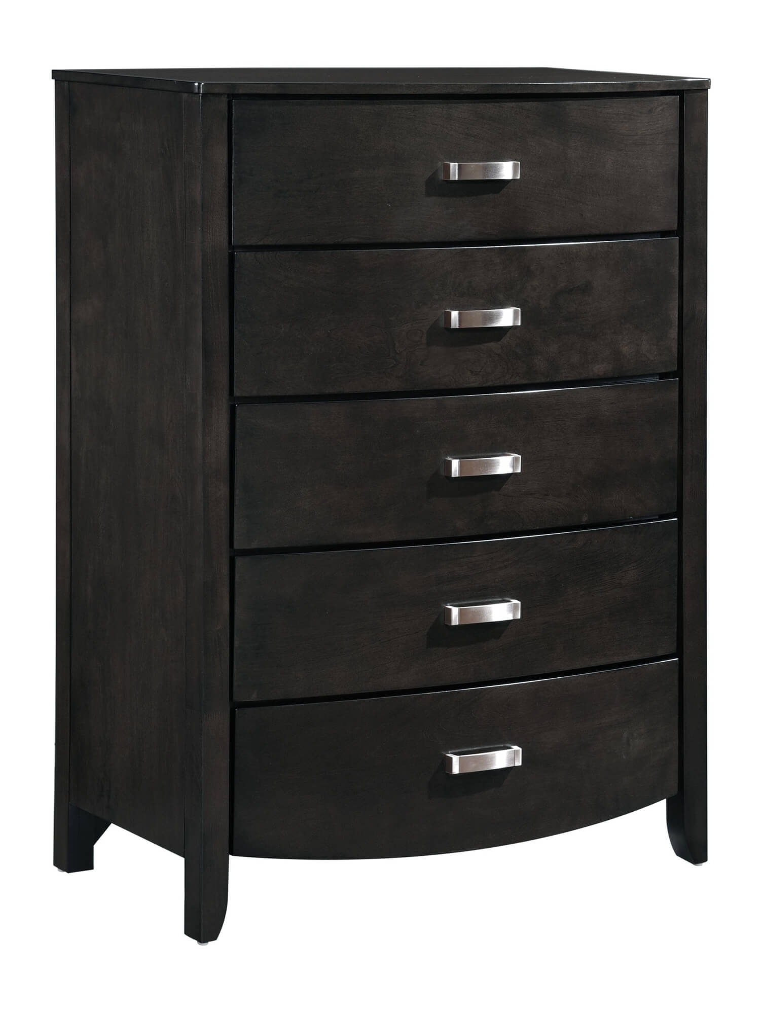 Lyric Leatherette/Wood/Wood Veneer Sleigh Platform Bedroom Set w/ Footboard Storage