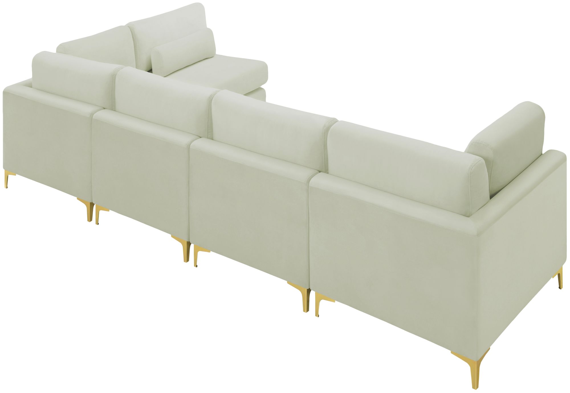 Julia 142" 5-Piece Velvet Modular Sectional