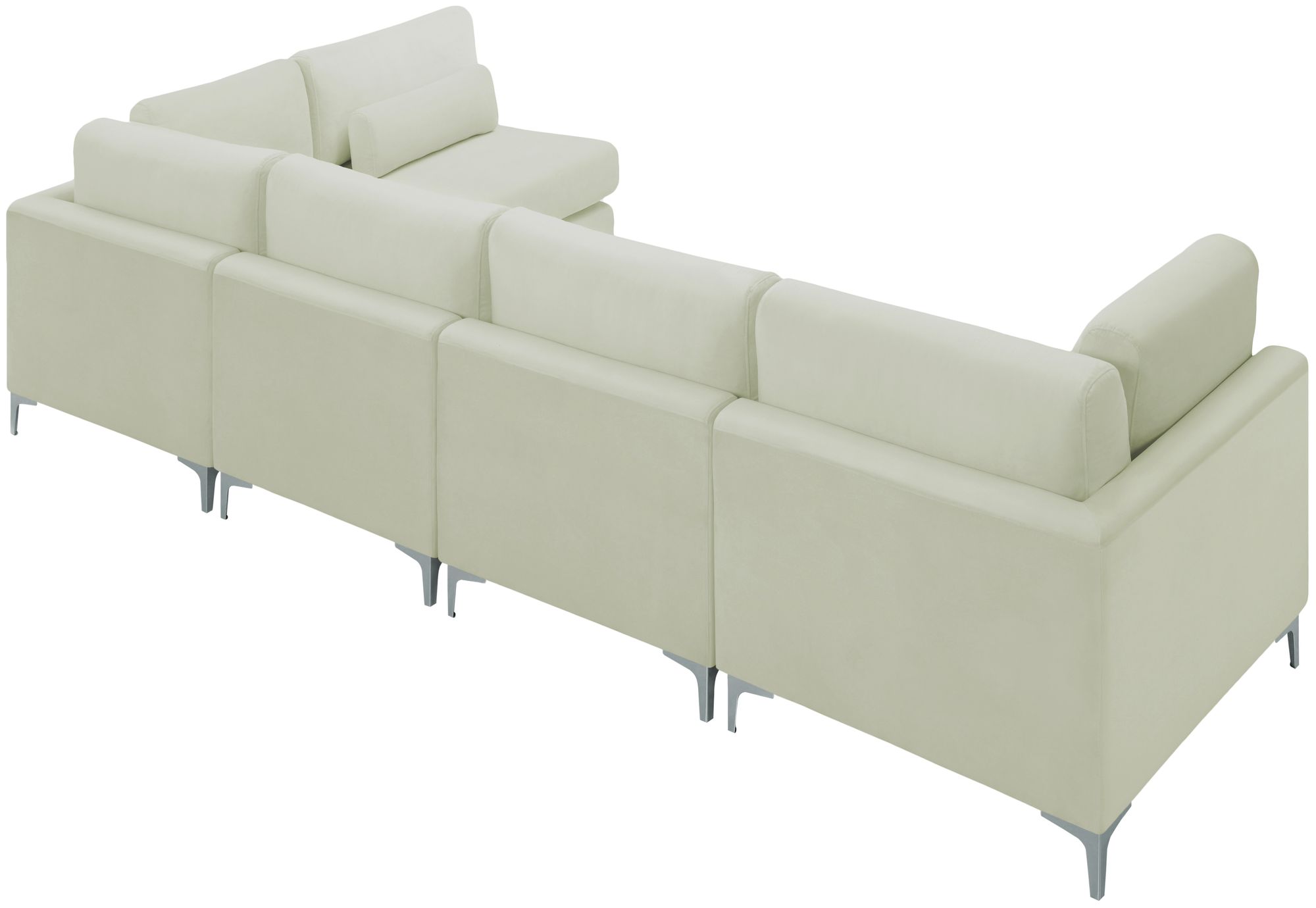 Julia 142" 5-Piece Velvet Modular Sectional