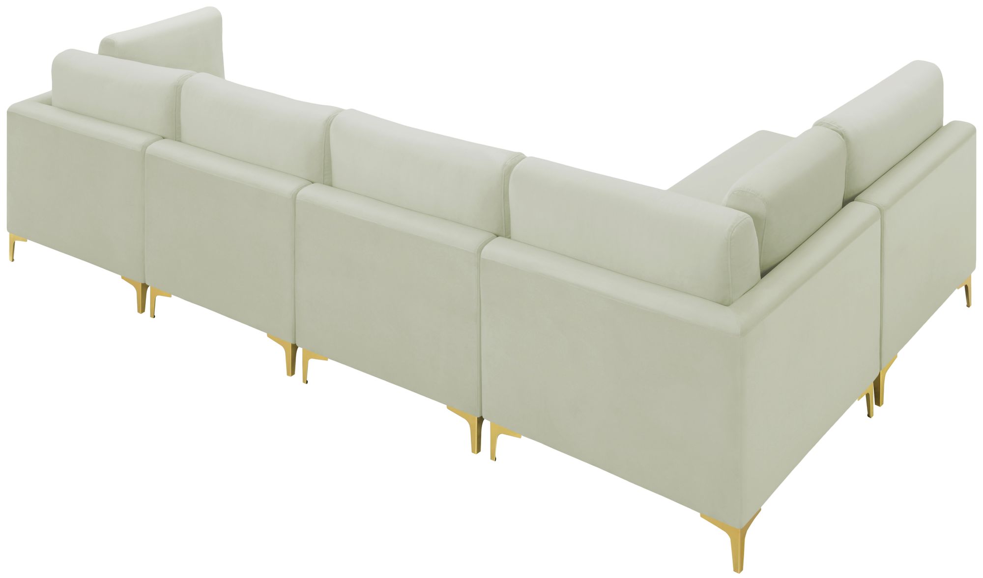 Julia 142" 5-Piece Velvet Modular Sectional