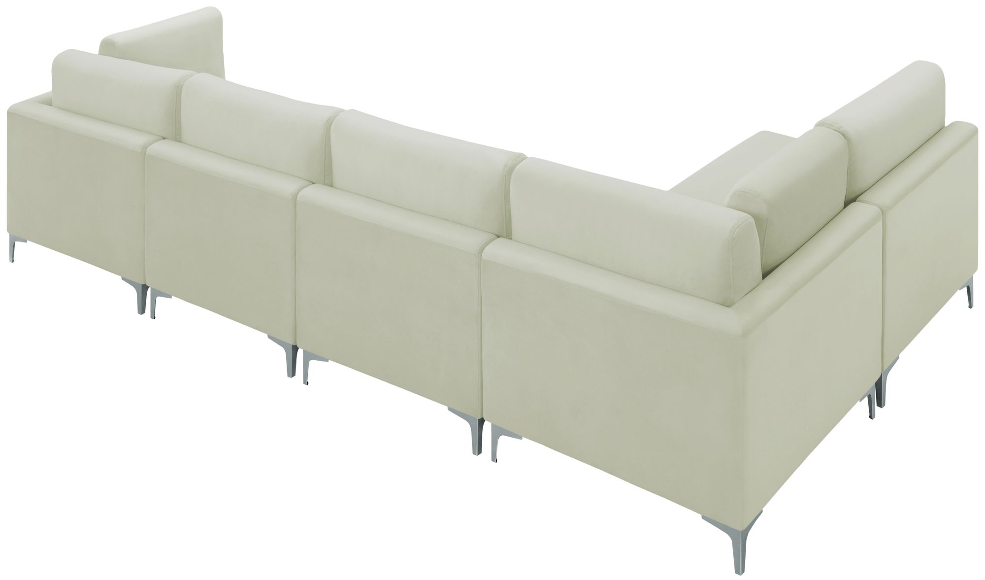 Julia 142" 5-Piece Velvet Modular Sectional
