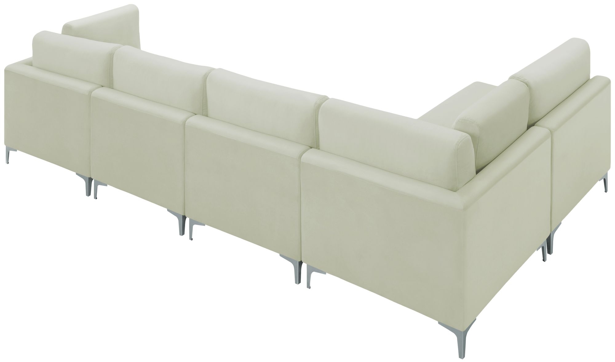 Julia 142" 5-Piece Velvet Modular Sectional