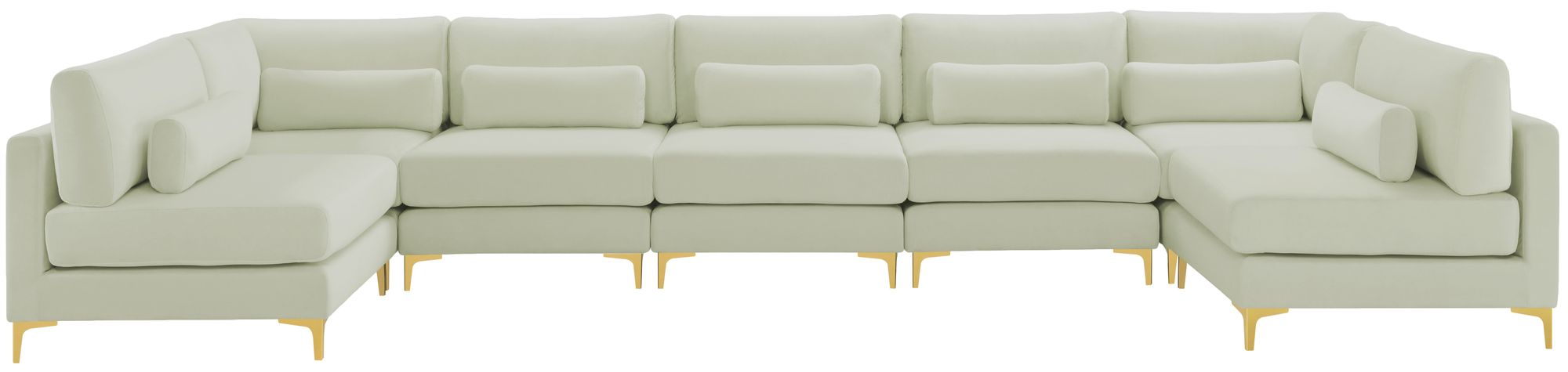 Julia 175.5" 7-Piece Velvet Modular Sectional