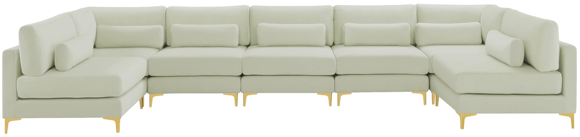 Julia 175.5" 7-Piece Velvet Modular Sectional