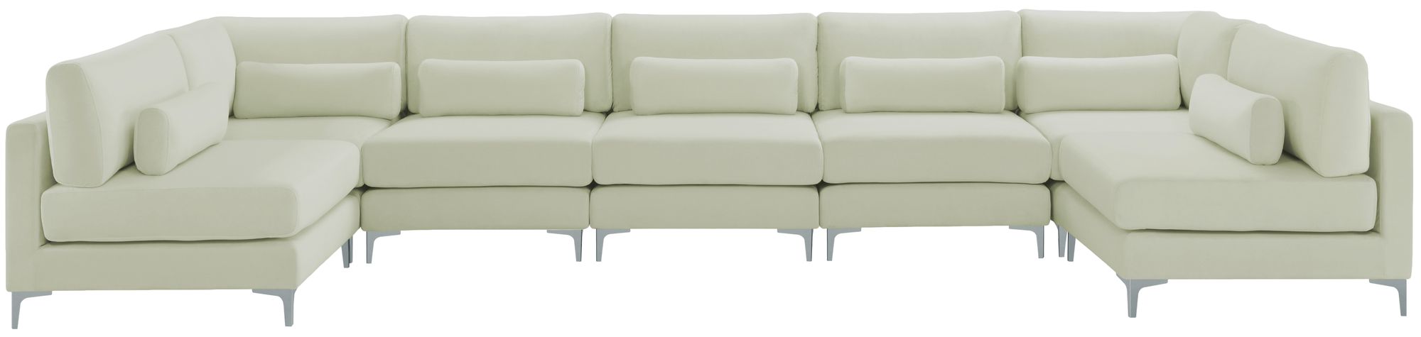 Julia 175.5" 7-Piece Velvet Modular Sectional