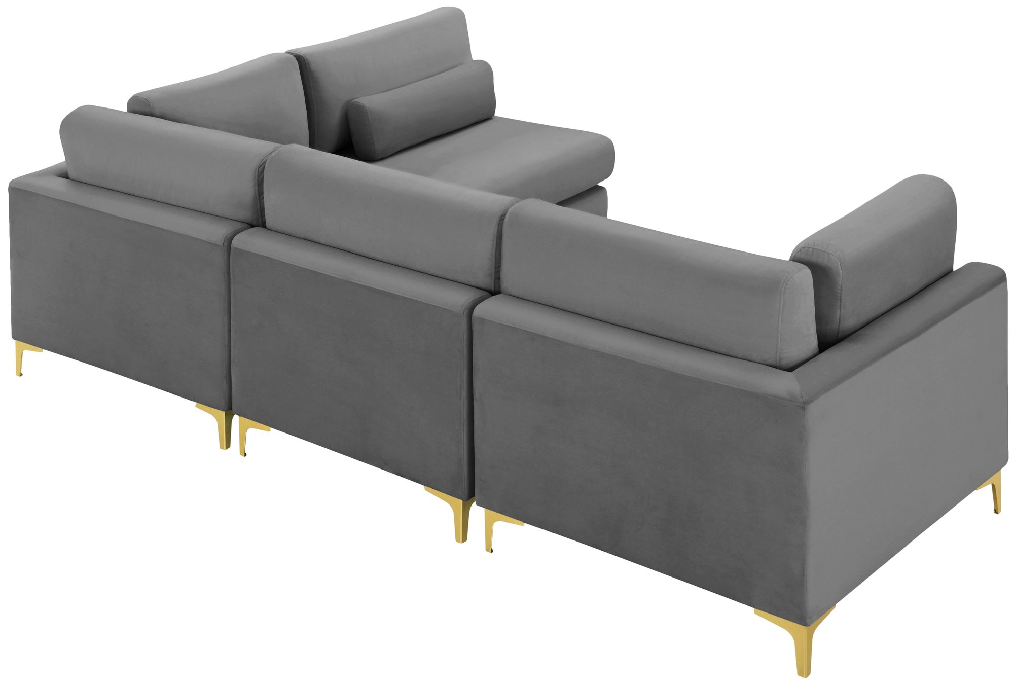 Julia 108.5" 4-Piece Velvet Modular Corner Sectional
