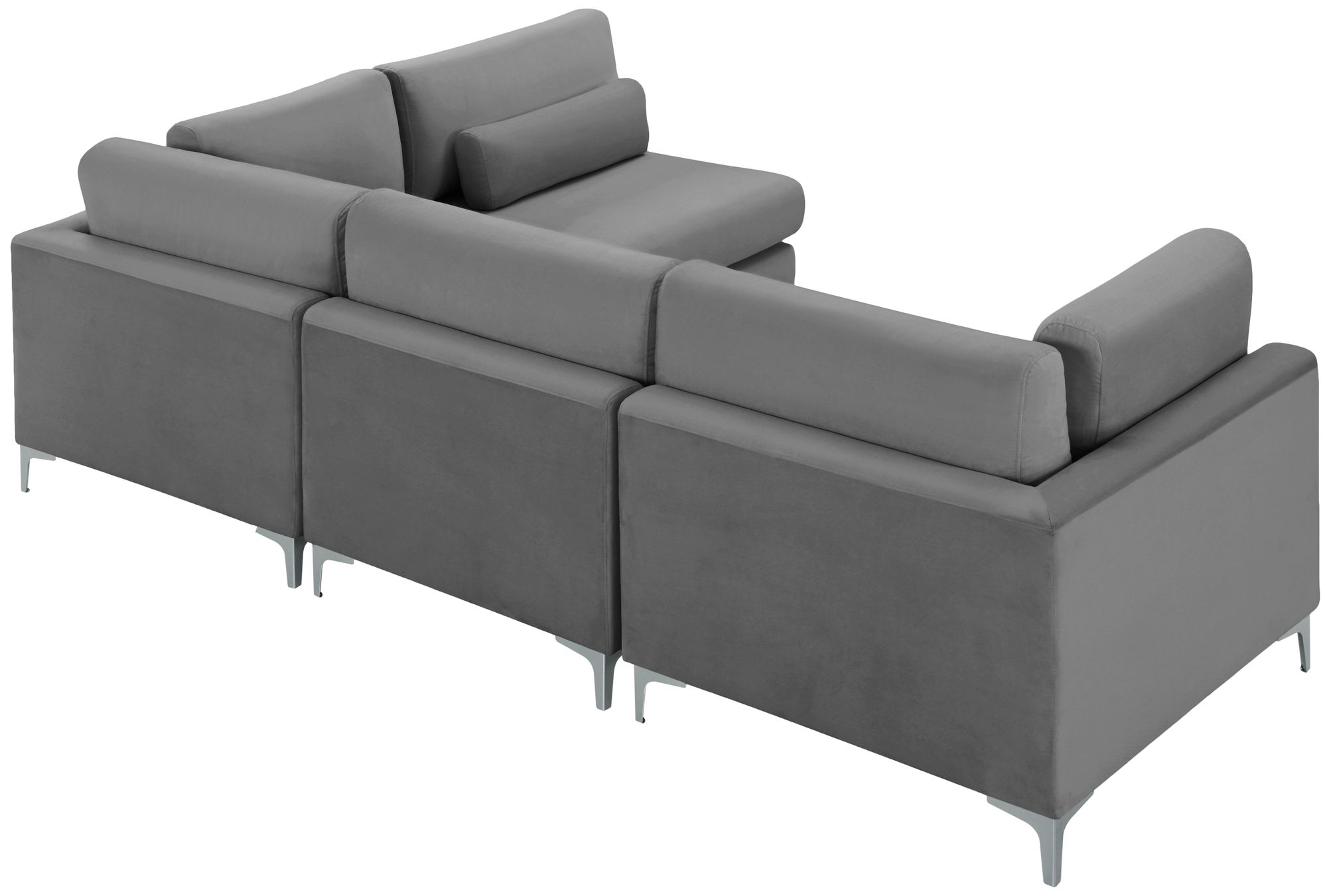 Julia 108.5" 4-Piece Velvet Modular Corner Sectional