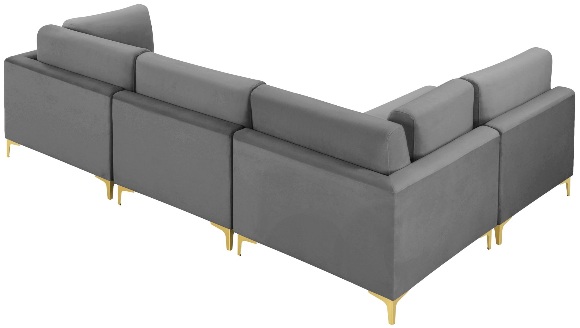 Julia 108.5" 4-Piece Velvet Modular Corner Sectional