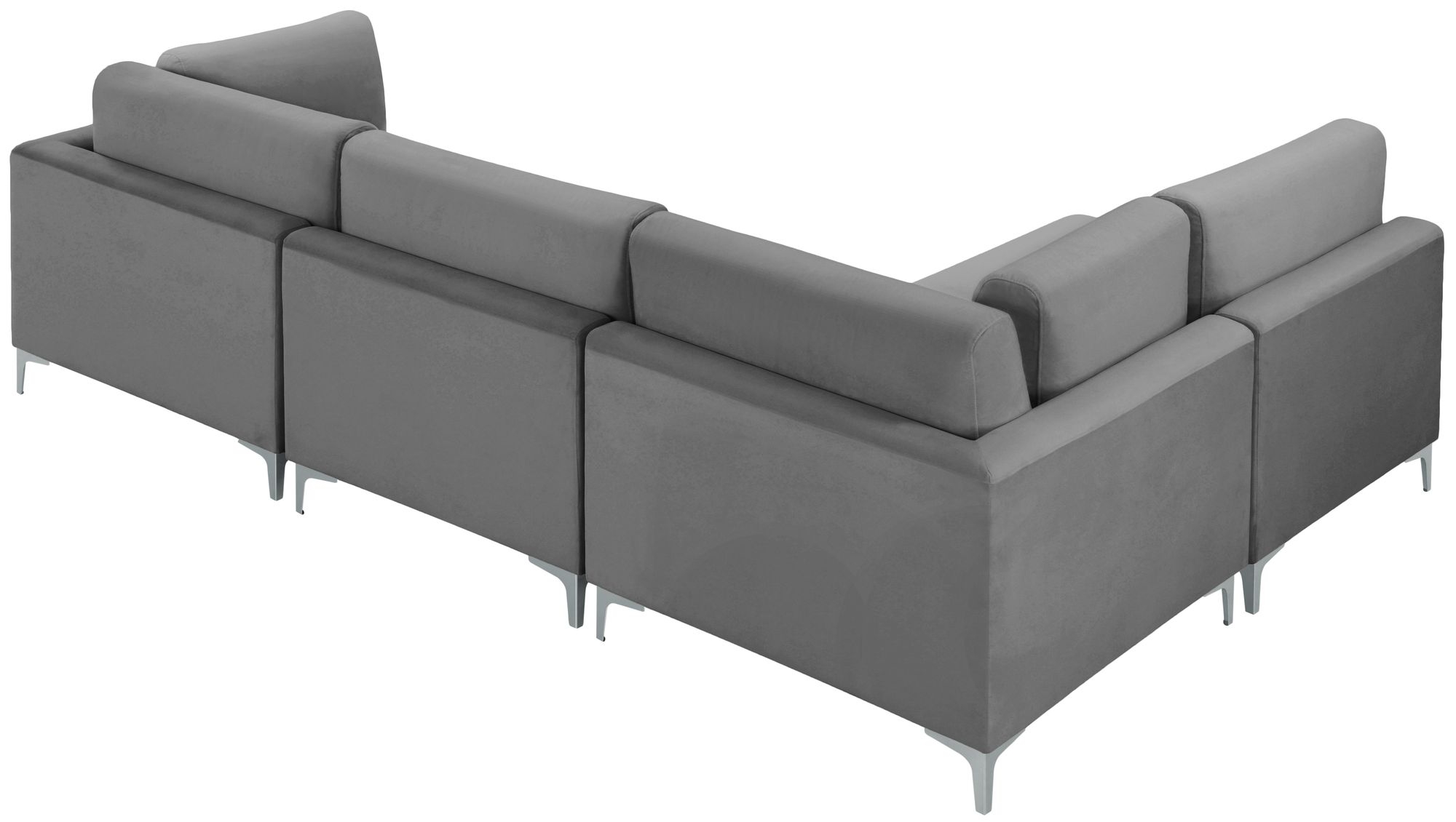 Julia 108.5" 4-Piece Velvet Modular Corner Sectional