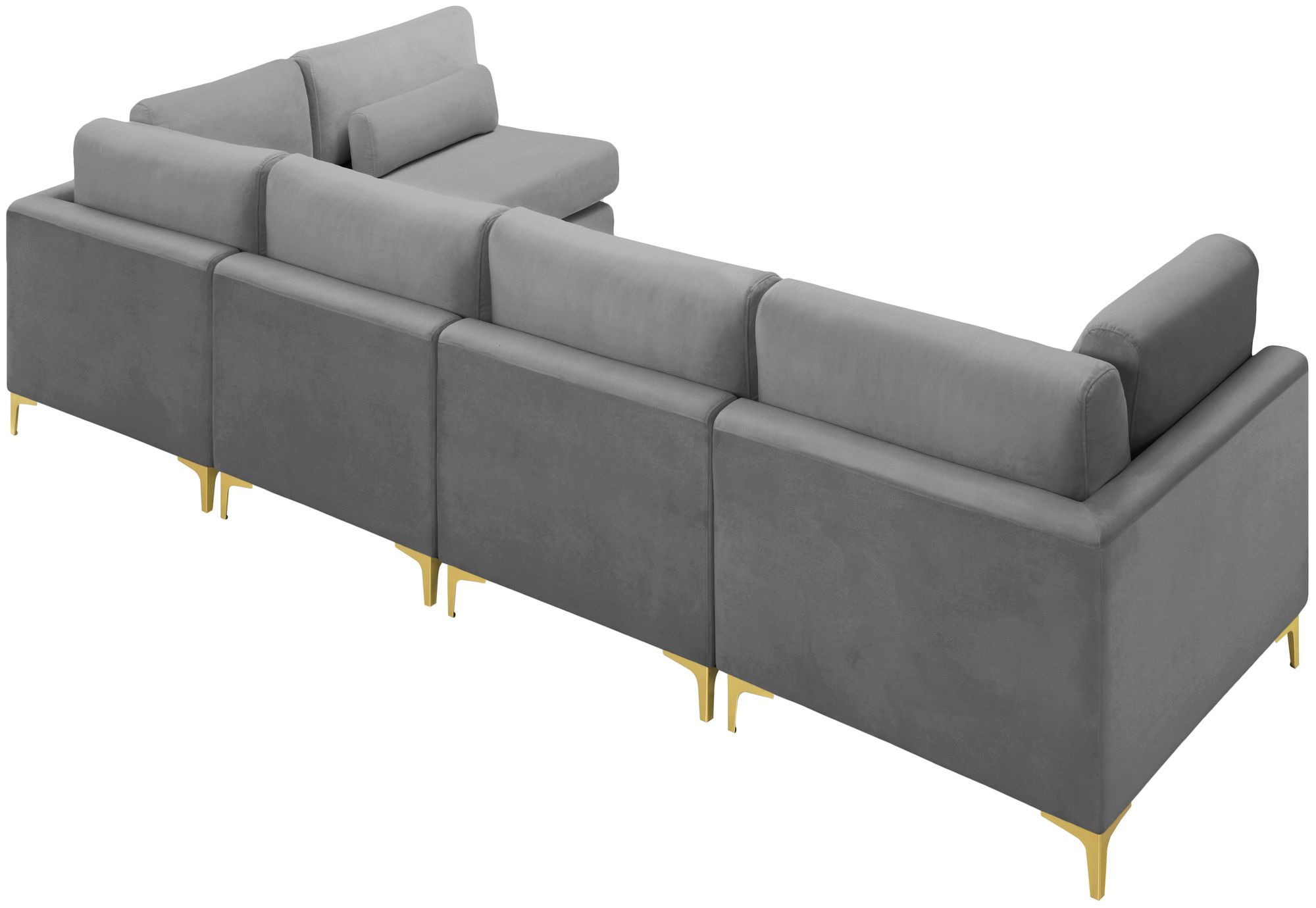 Julia 142" 5-Piece Velvet Modular Sectional