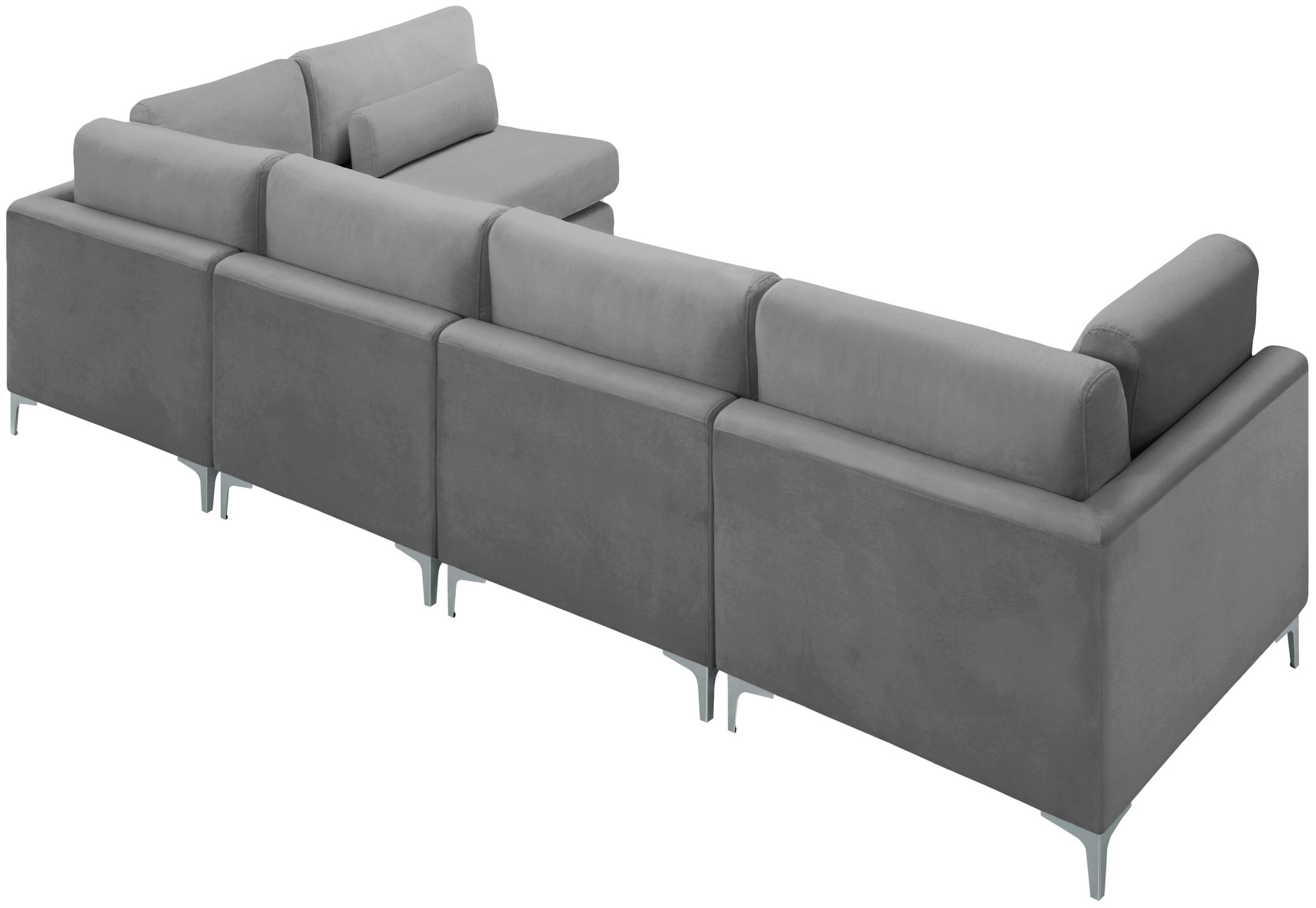 Julia 142" 5-Piece Velvet Modular Sectional