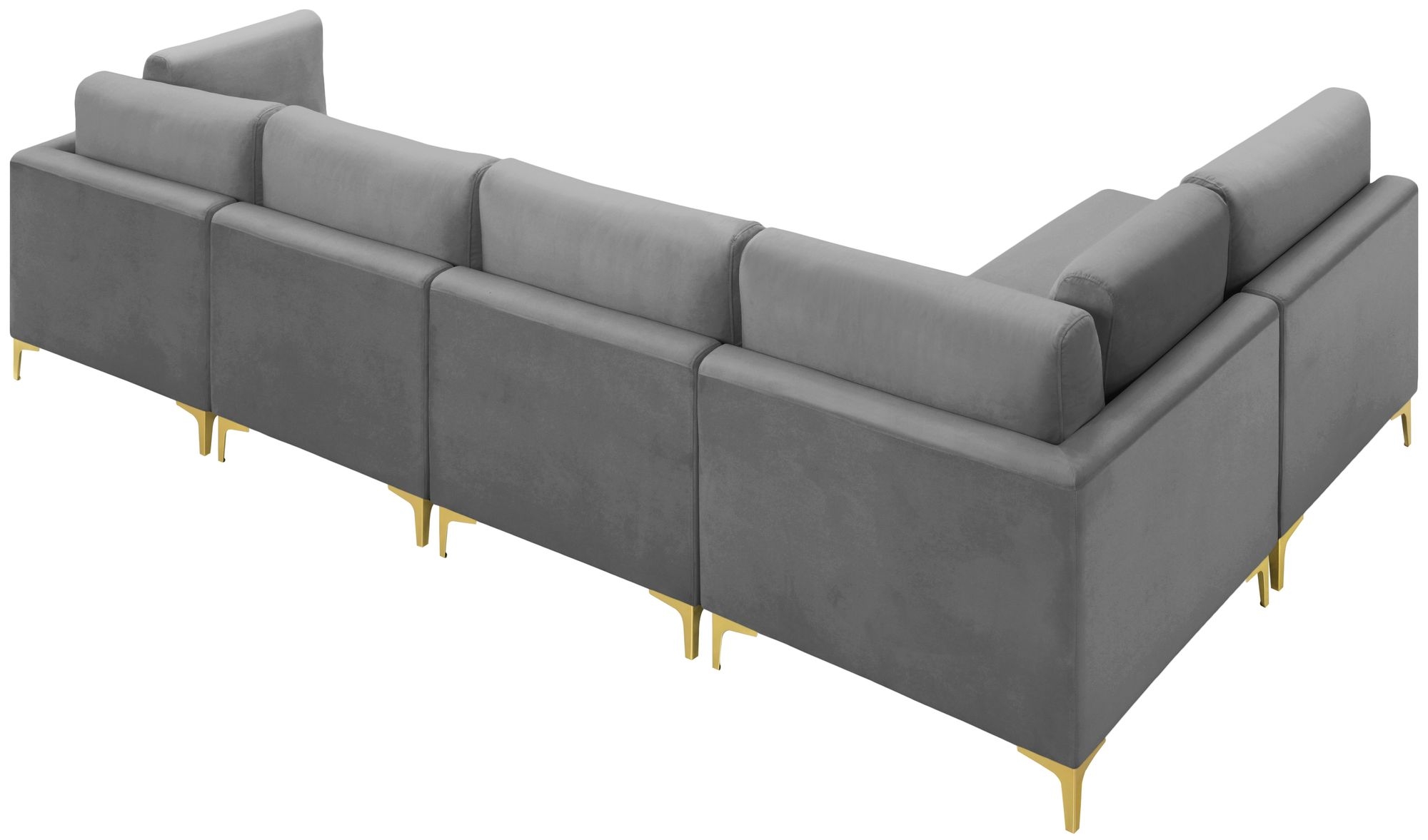 Julia 142" 5-Piece Velvet Modular Sectional