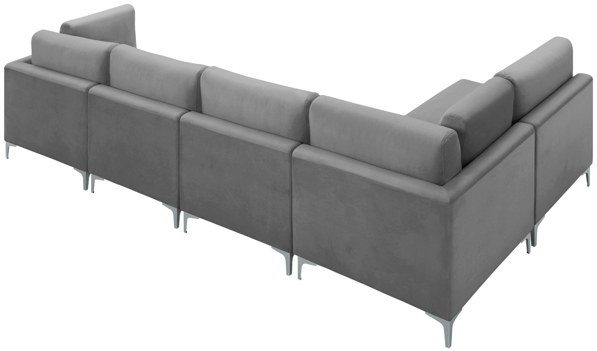 Julia 142" 5-Piece Velvet Modular Sectional