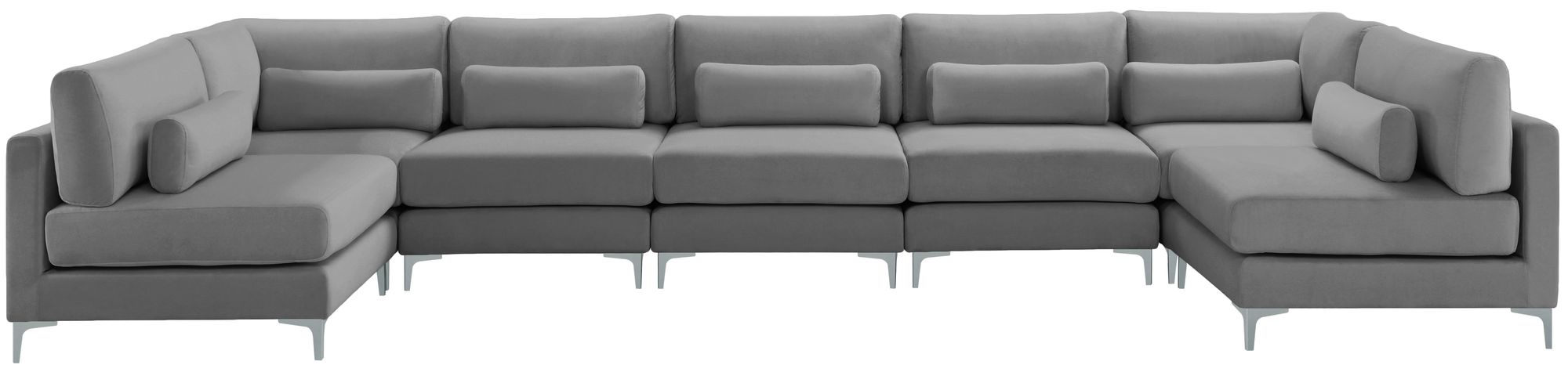 Julia 175.5" 7-Piece Velvet Modular Sectional